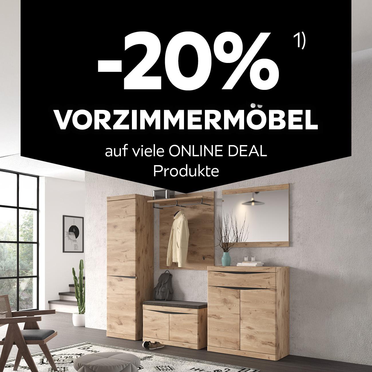 -20% Vorzimmermöbel auf viele Online Deal Produkte