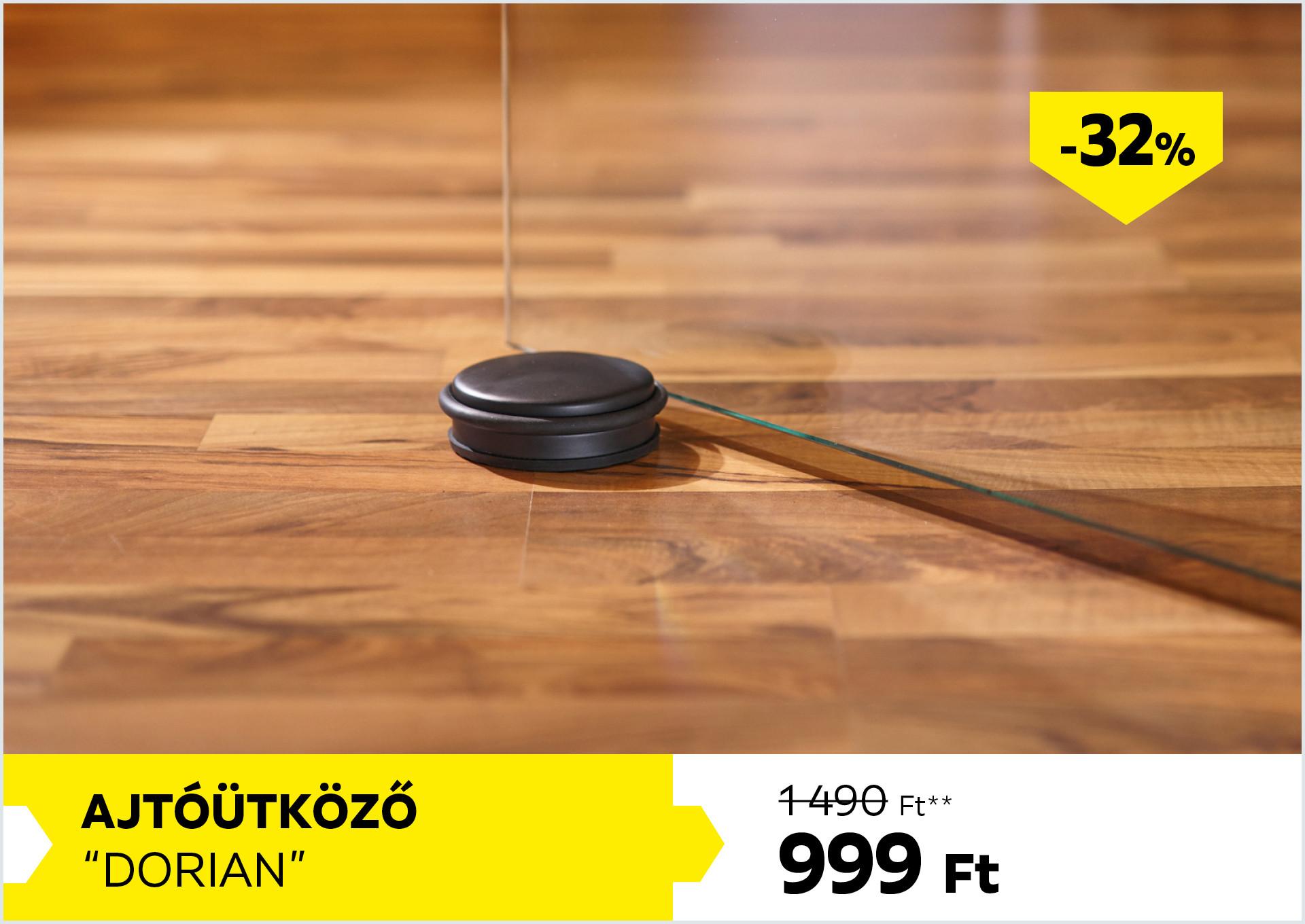 Ajtóütköző DORIAN 1490Forint helyett 999Forint kedvezmény mértéke 32%