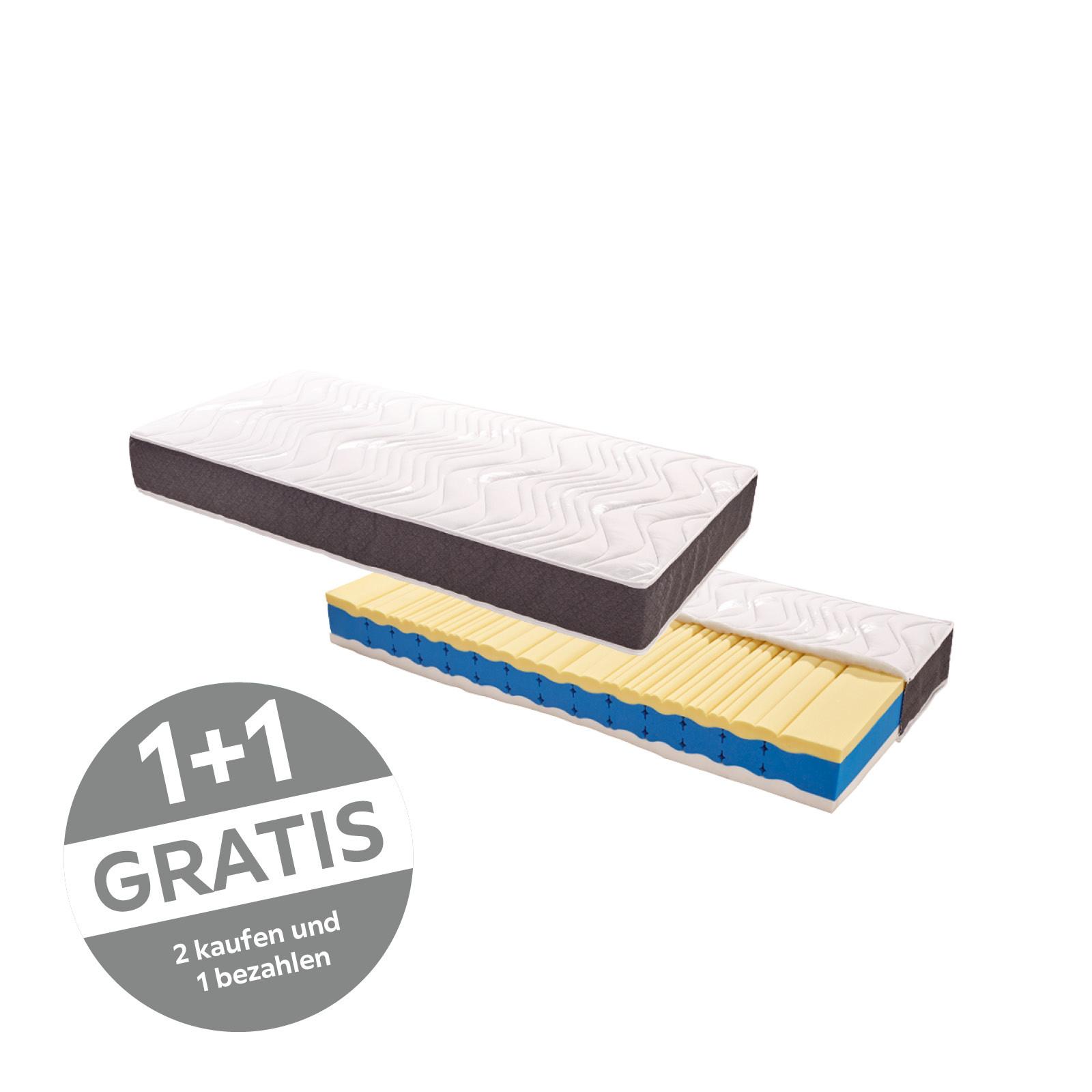 Viscomatratze Deluxe 90x200 Cm H2 H: 22 Cm - Weiß, KONVENTIONELL, Textil (90/200cm) - Livetastic