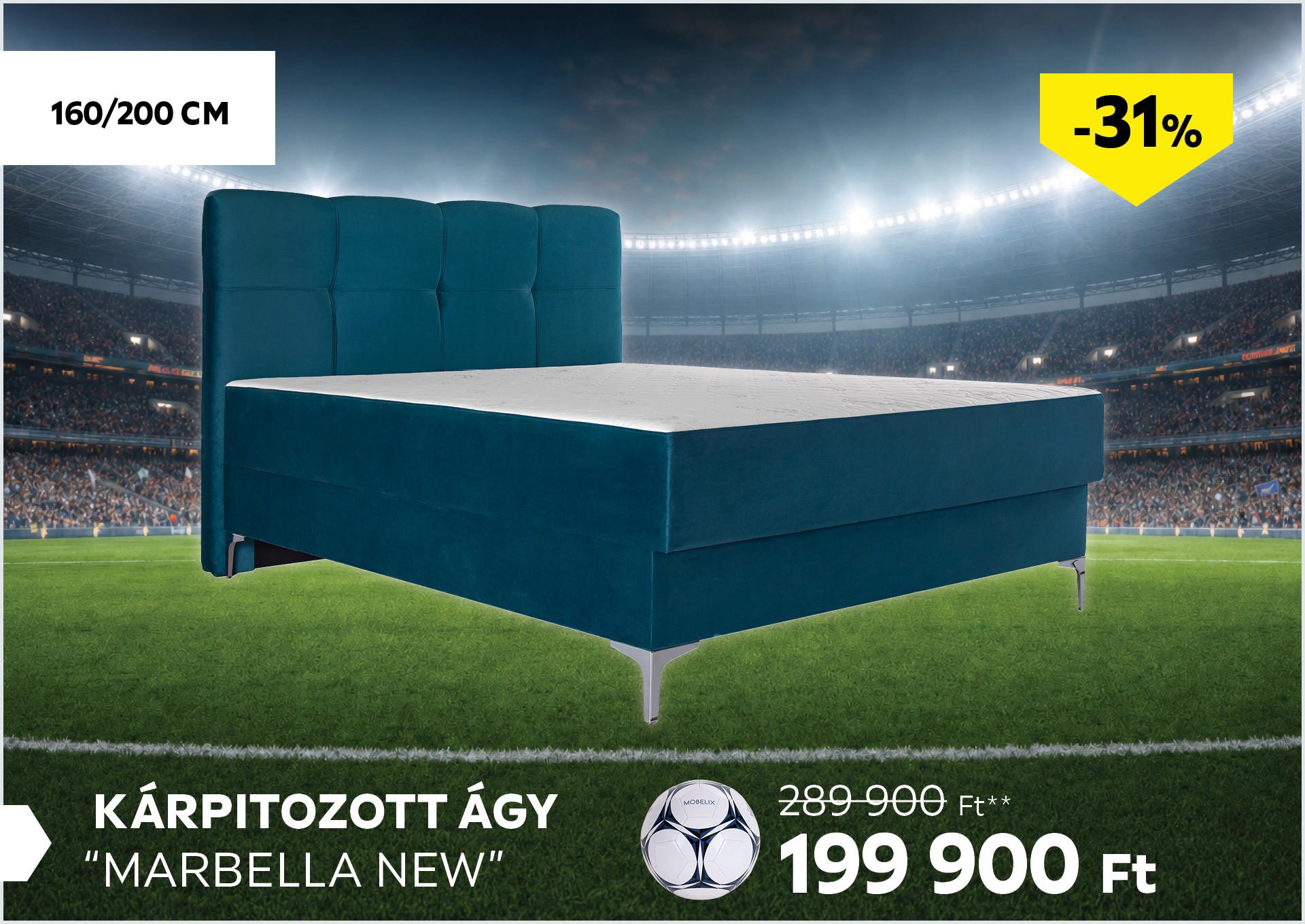 KÁRPITOZOTT ÁGY MARBELLA NEW 289900Forint helyett 199900Forint kedvezmény mértéke 31%