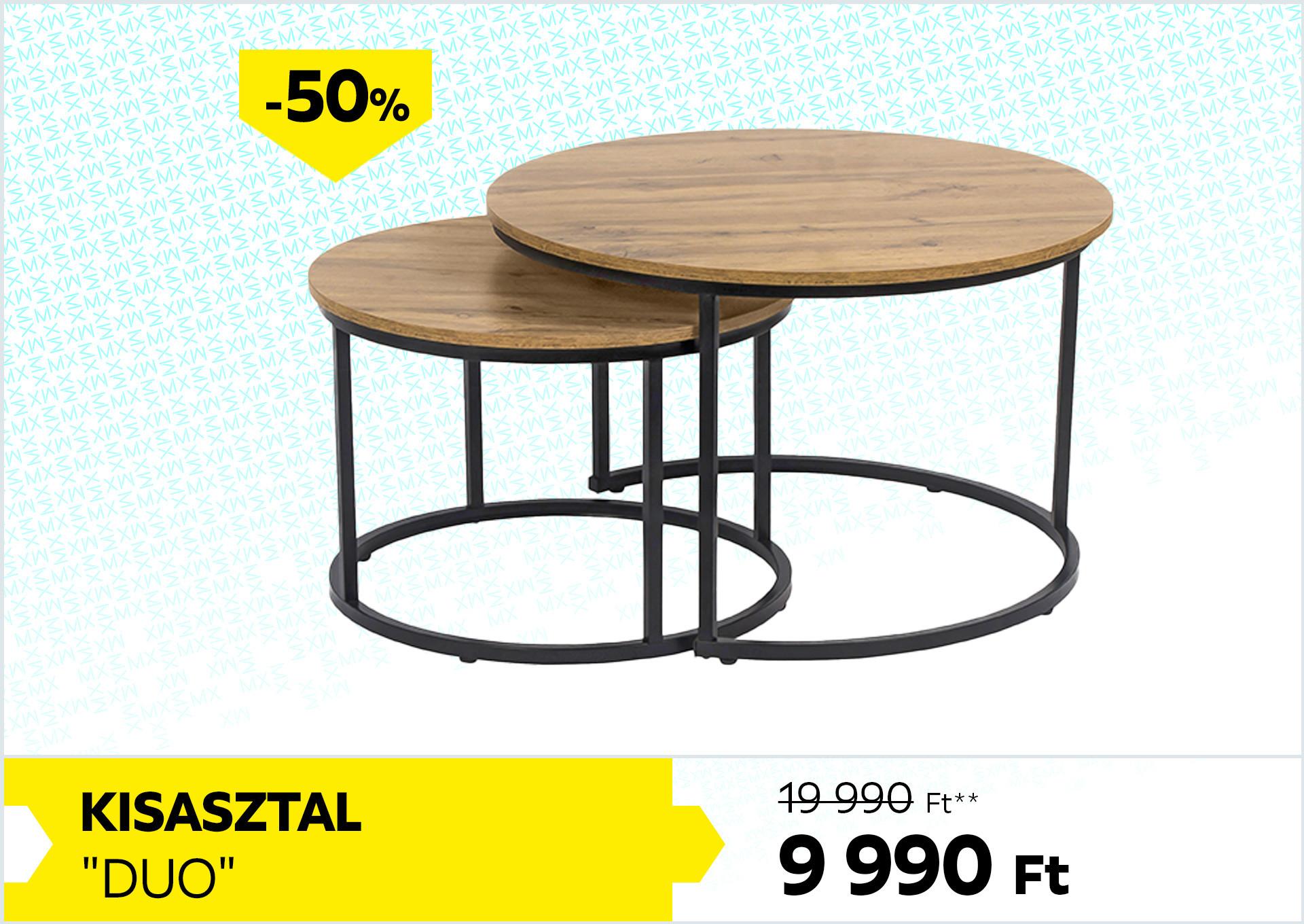 Kisasztal Duo 19990Forint helyett 9990Forint kedvezmény mértéke 50%