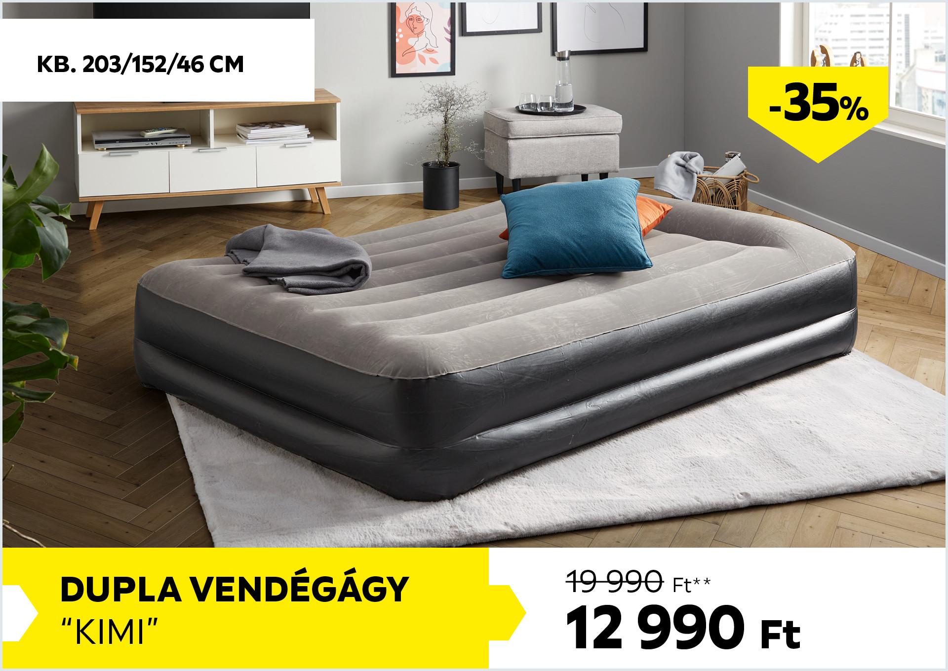 Dupla vendégágy kb. 203/152/46cm KIMI 19990Forint helyett 12990Forint kedvezmény mértéke 35%