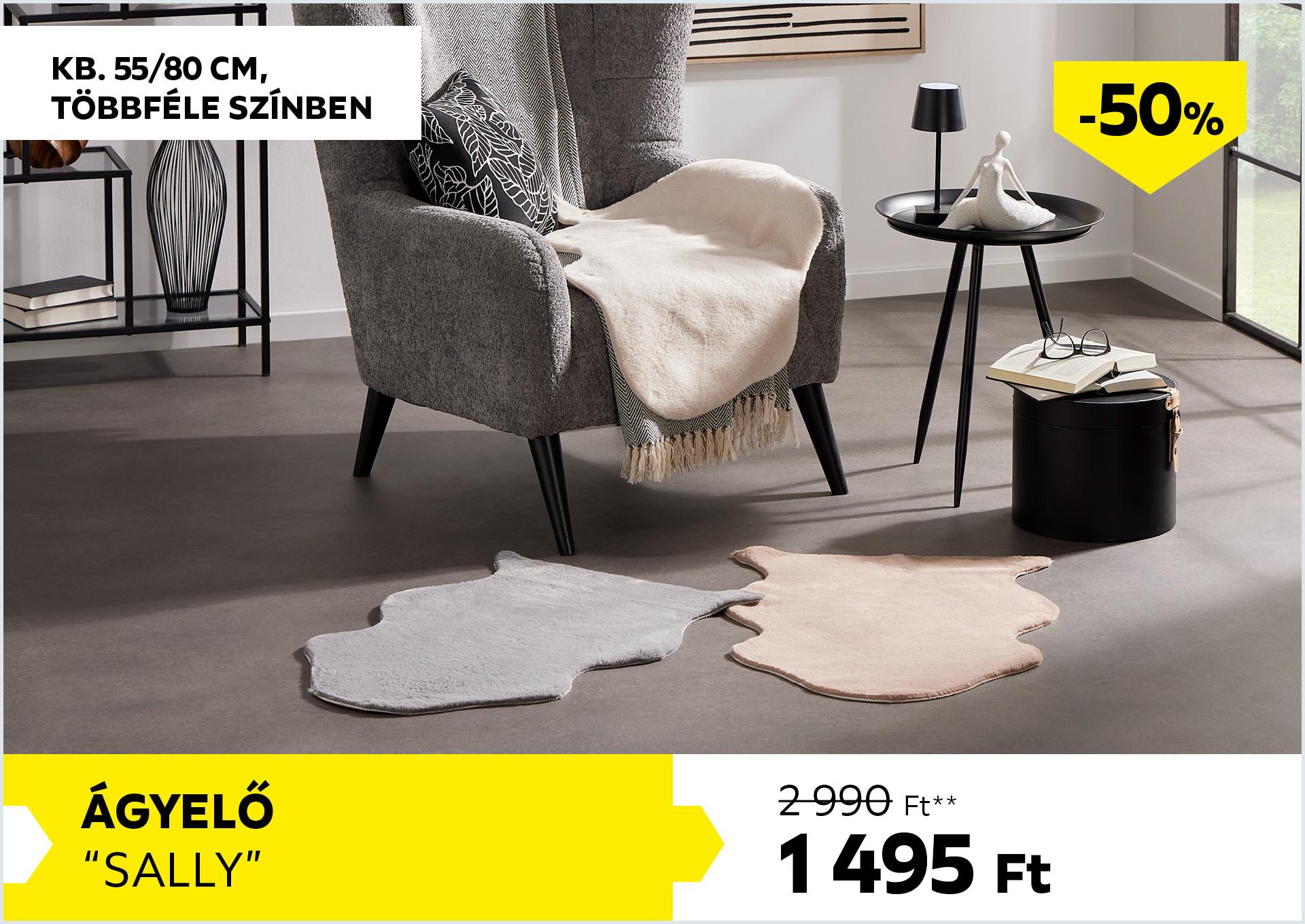 Ágyelő kb. 55/80cm SALLY 2990Forint helyett 1495Forint kedvezmény mértéke 50%