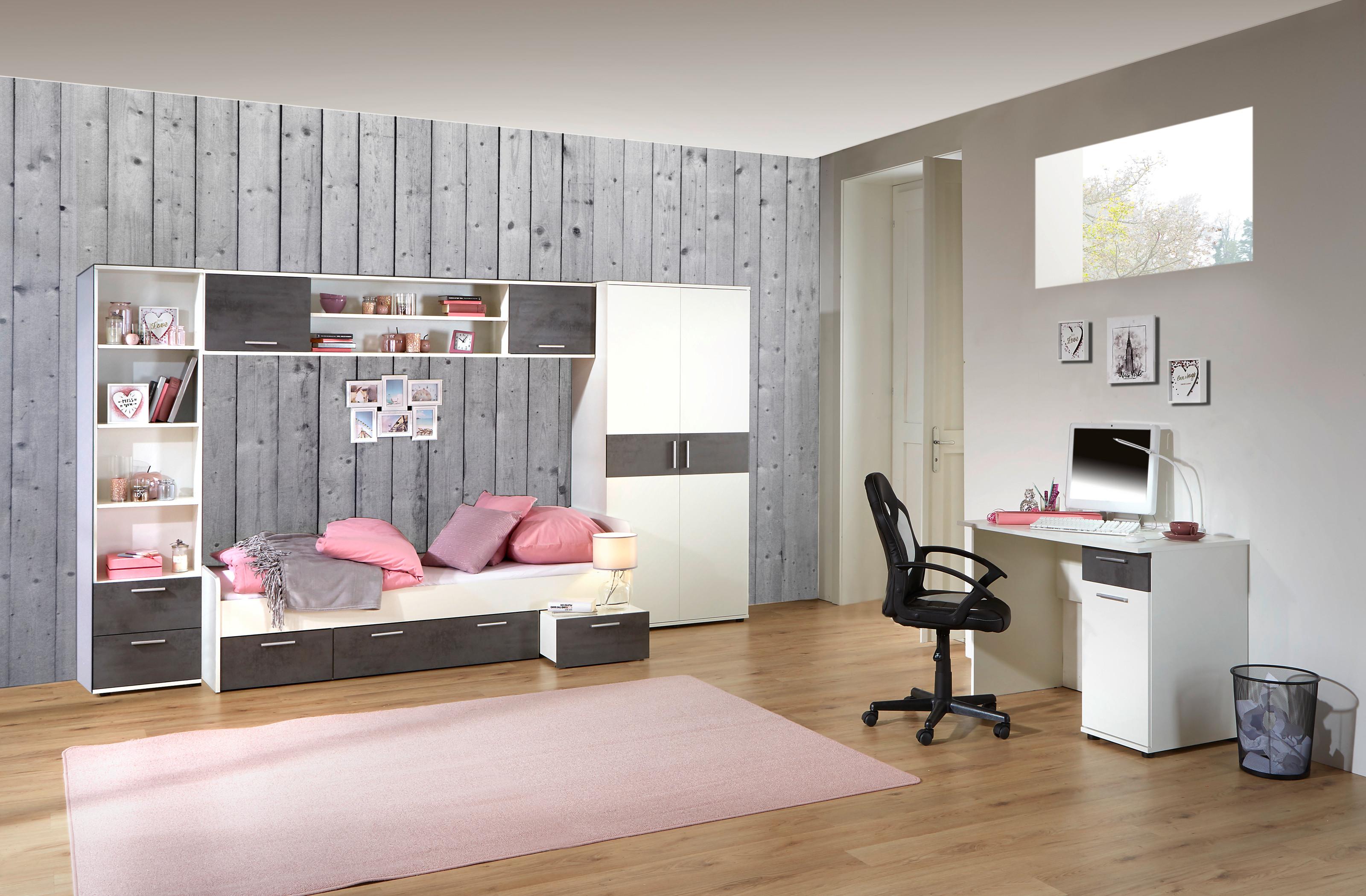 Šatníková Skriňa Star - biela/strieborná, Konvenčný, kompozitné drevo/plast (90/191,1/55cm)