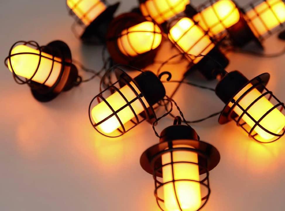 Leuchtende Lichterkette