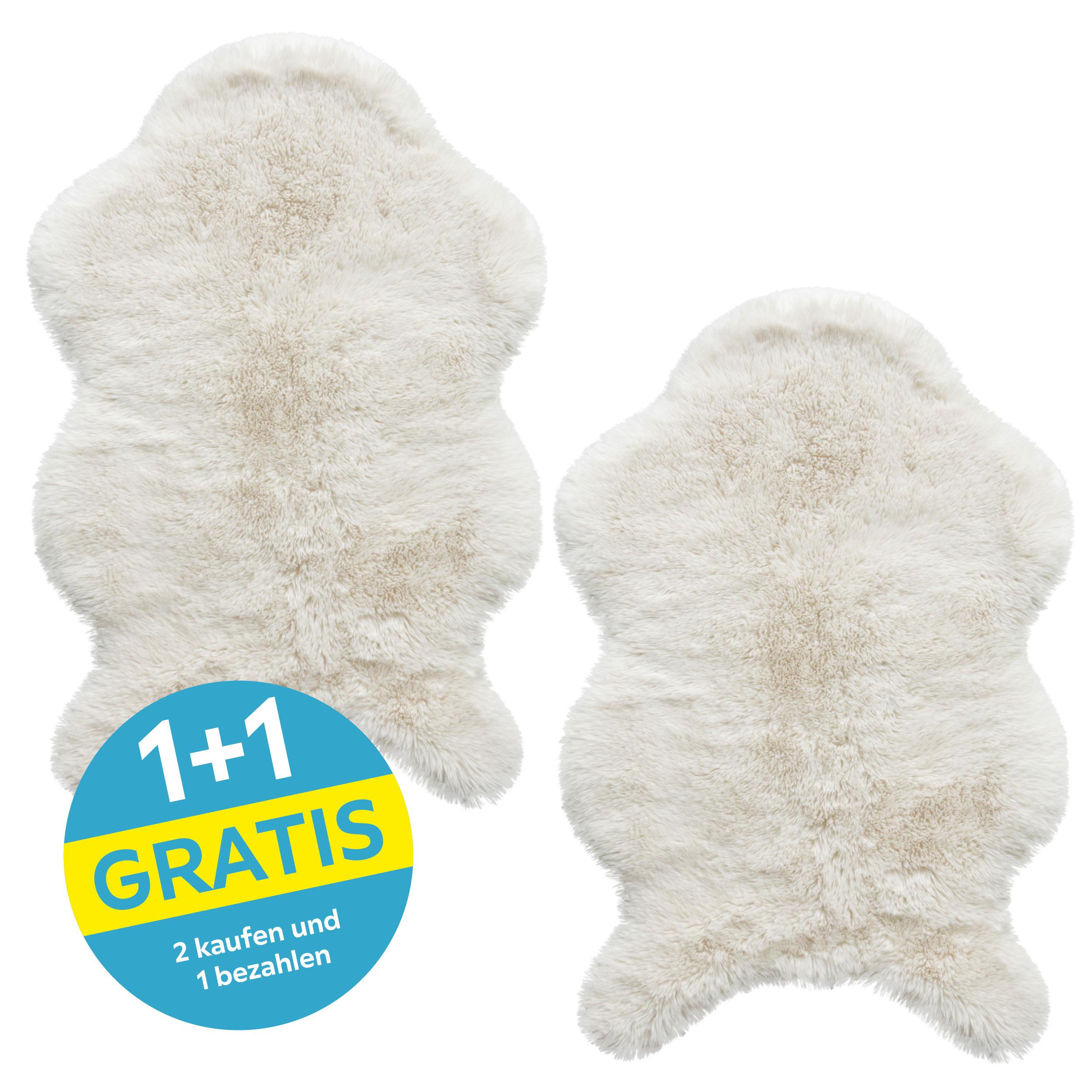 Kunstfell, Creme, Flor: 35mm Arktos - Elfenbein/Perlmutt, ROMANTIK / LANDHAUS, Textil (60/90cm) - James Wood