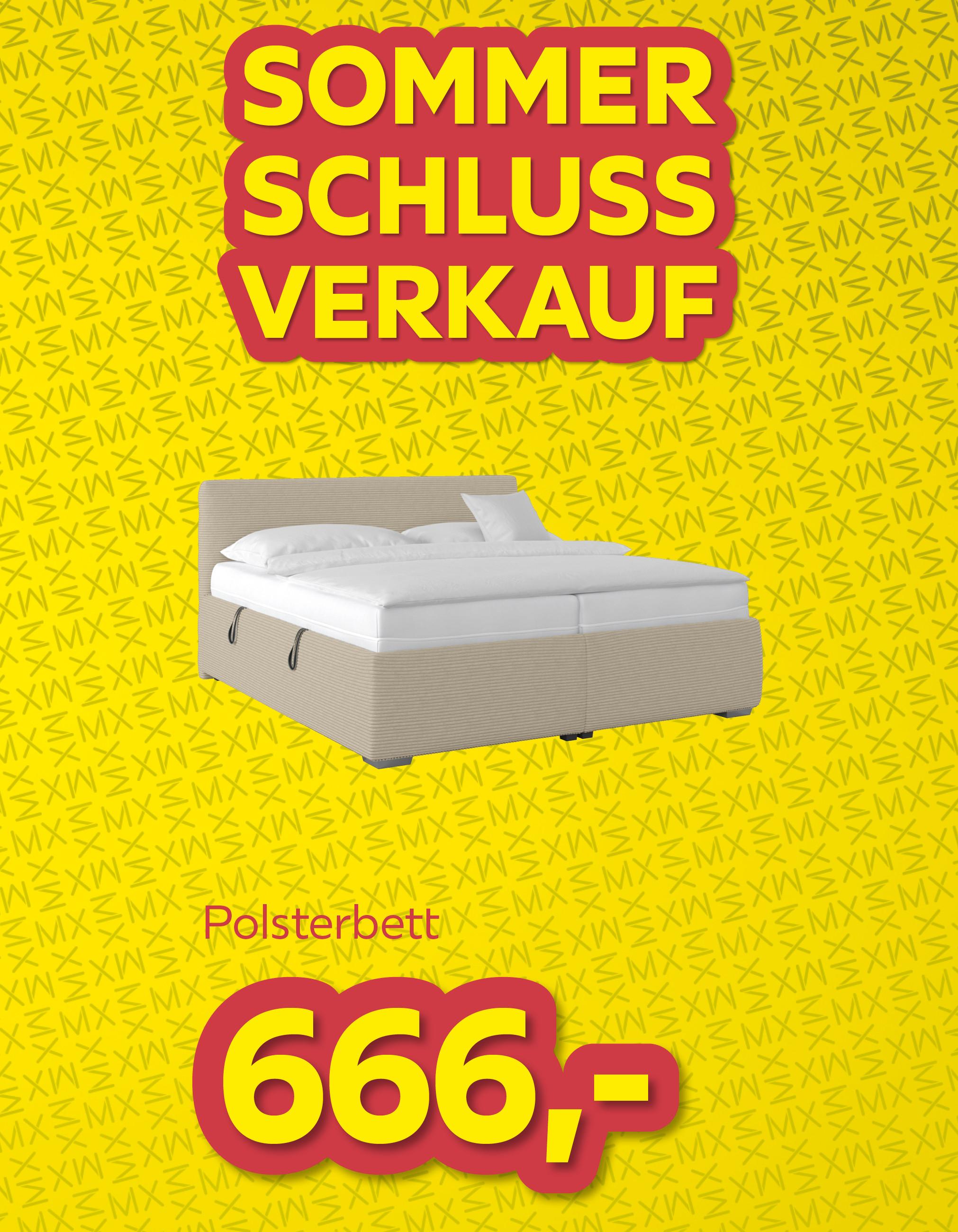 Sommer Schluss Verkauf Polsterbett 666,-