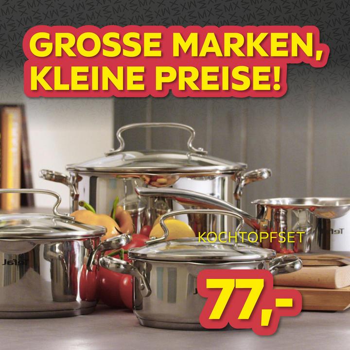 Grosse Marken, kleine Preise! Kochtopfset 77€