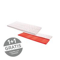 Topper Basic 90x200cm H2 Polyetherschaumkern 7 Zonen - Weiß, KONVENTIONELL, Textil (90/200cm) - Livetastic