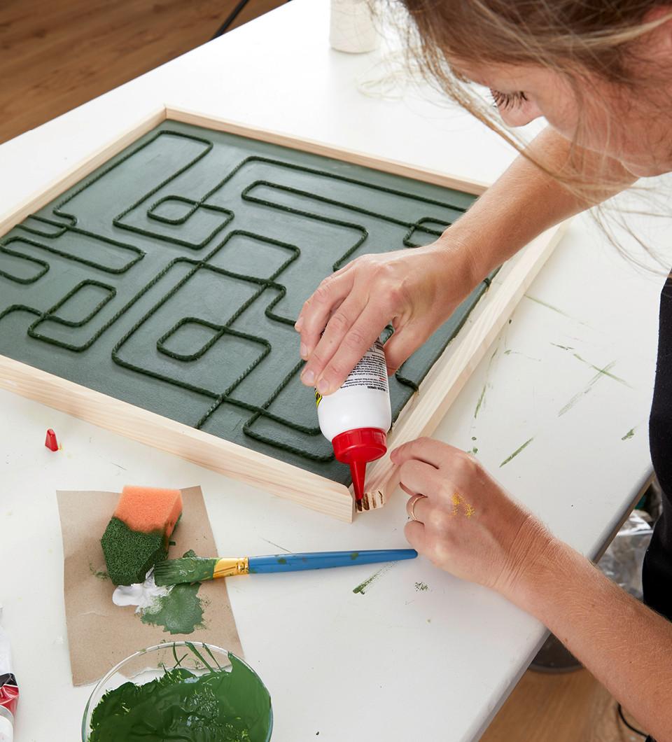 DIY obraz priadza na plátne