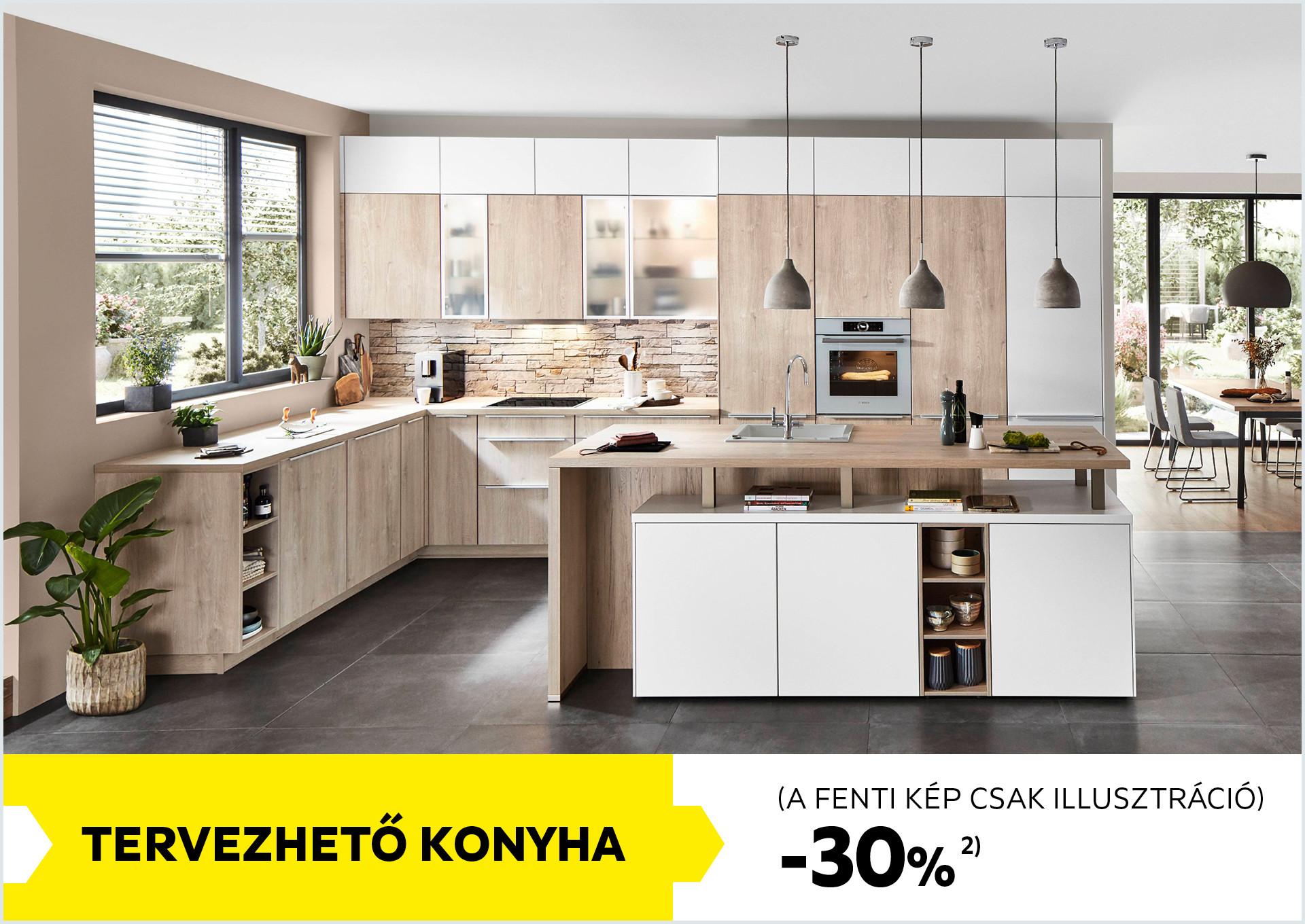 Tervezhető konyha -30%2) 2026.02.05. és 2026.03.04. között