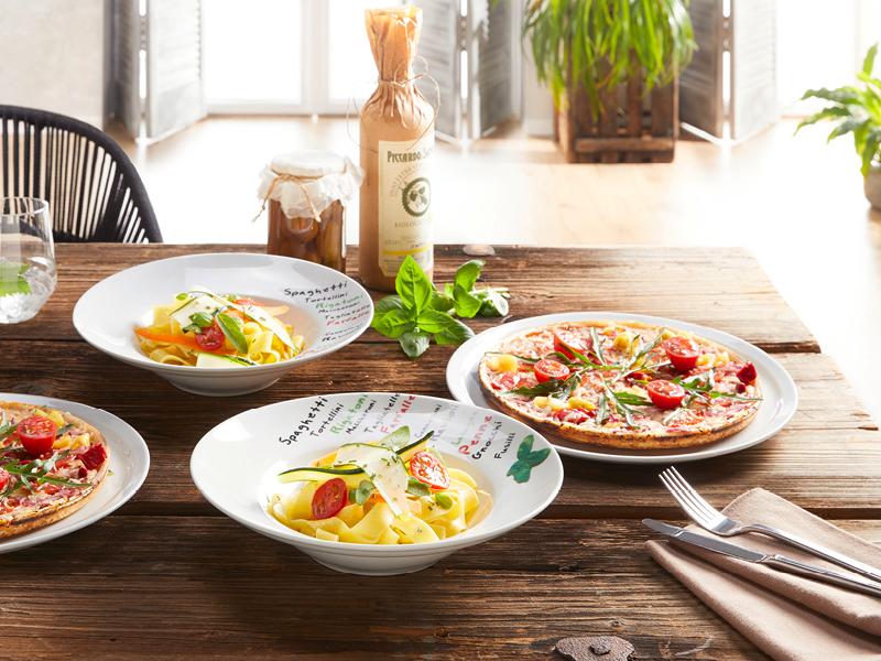 talíře na těstoviny a pizzu