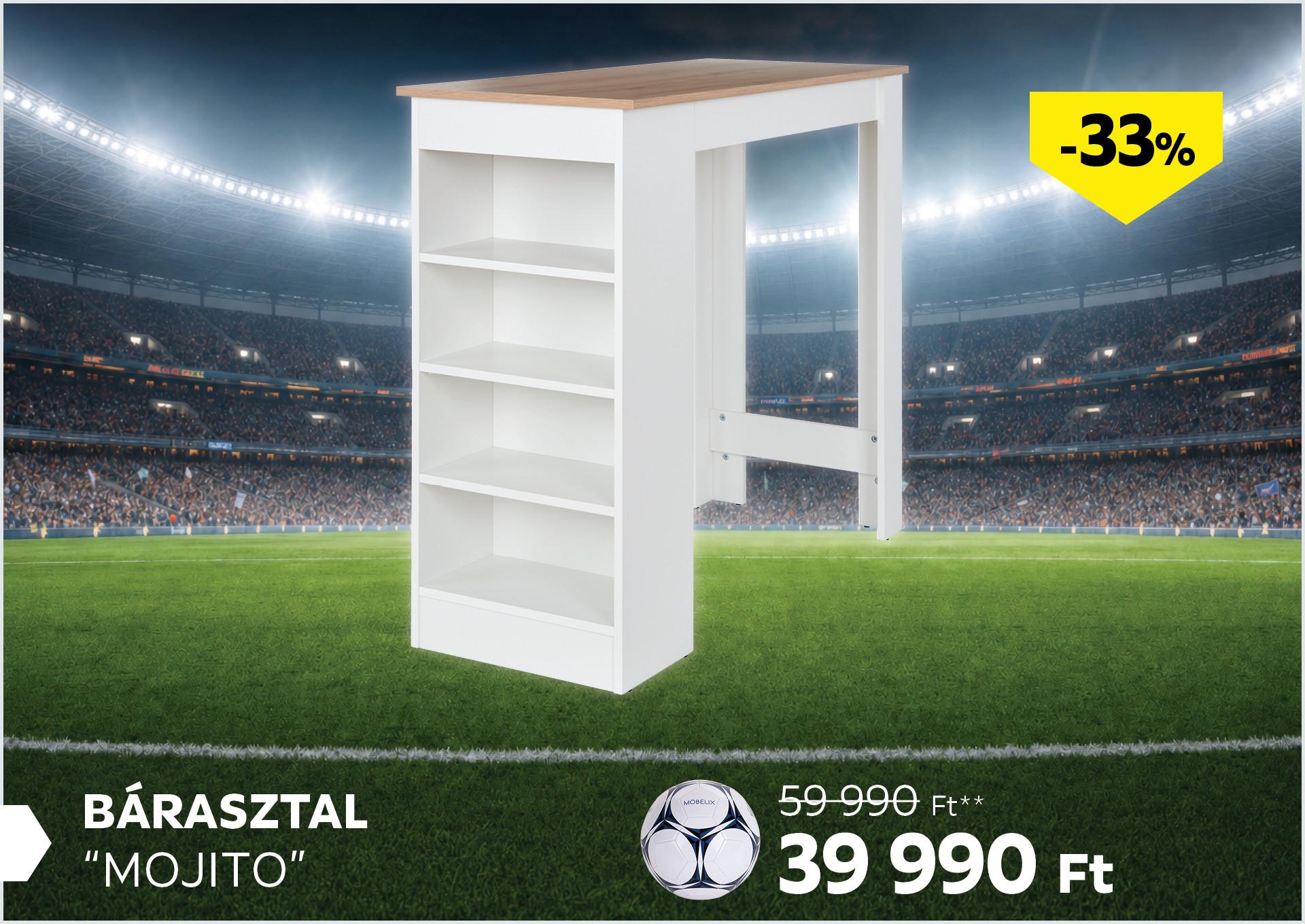 BÁRASZTAL MOJITO 59990Forint helyett 39990Forint kedvezmény mértéke 33%