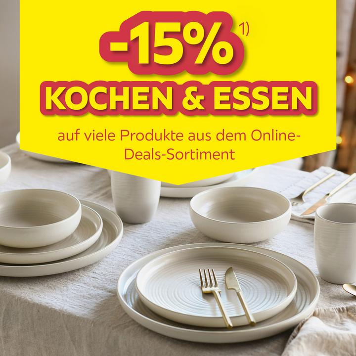 -15% Kochen & Essen auf viele Produkte aus dem Online-Deals-Sortiment