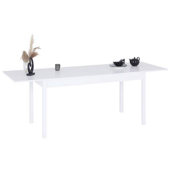 Bílé jídelní rozkládací stoly