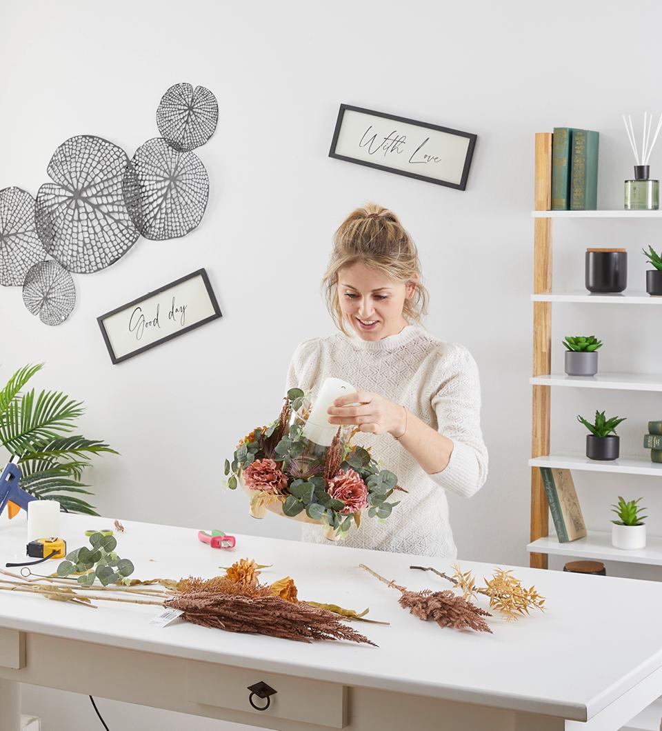 dekorativní svícen v boho stylu, postup 7