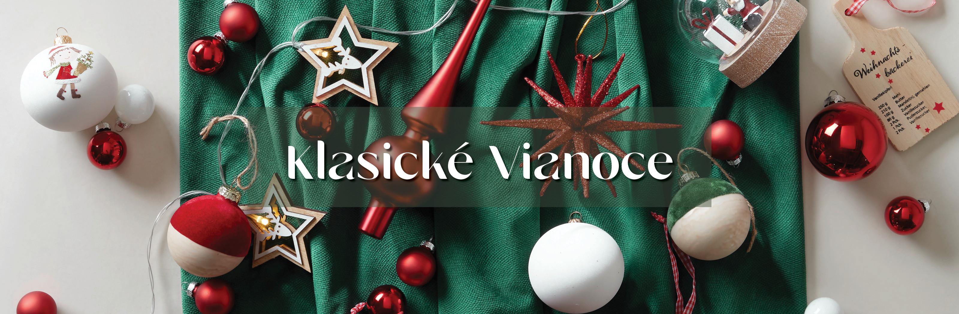 Klasické Vianoce vo farbách zelená a červená