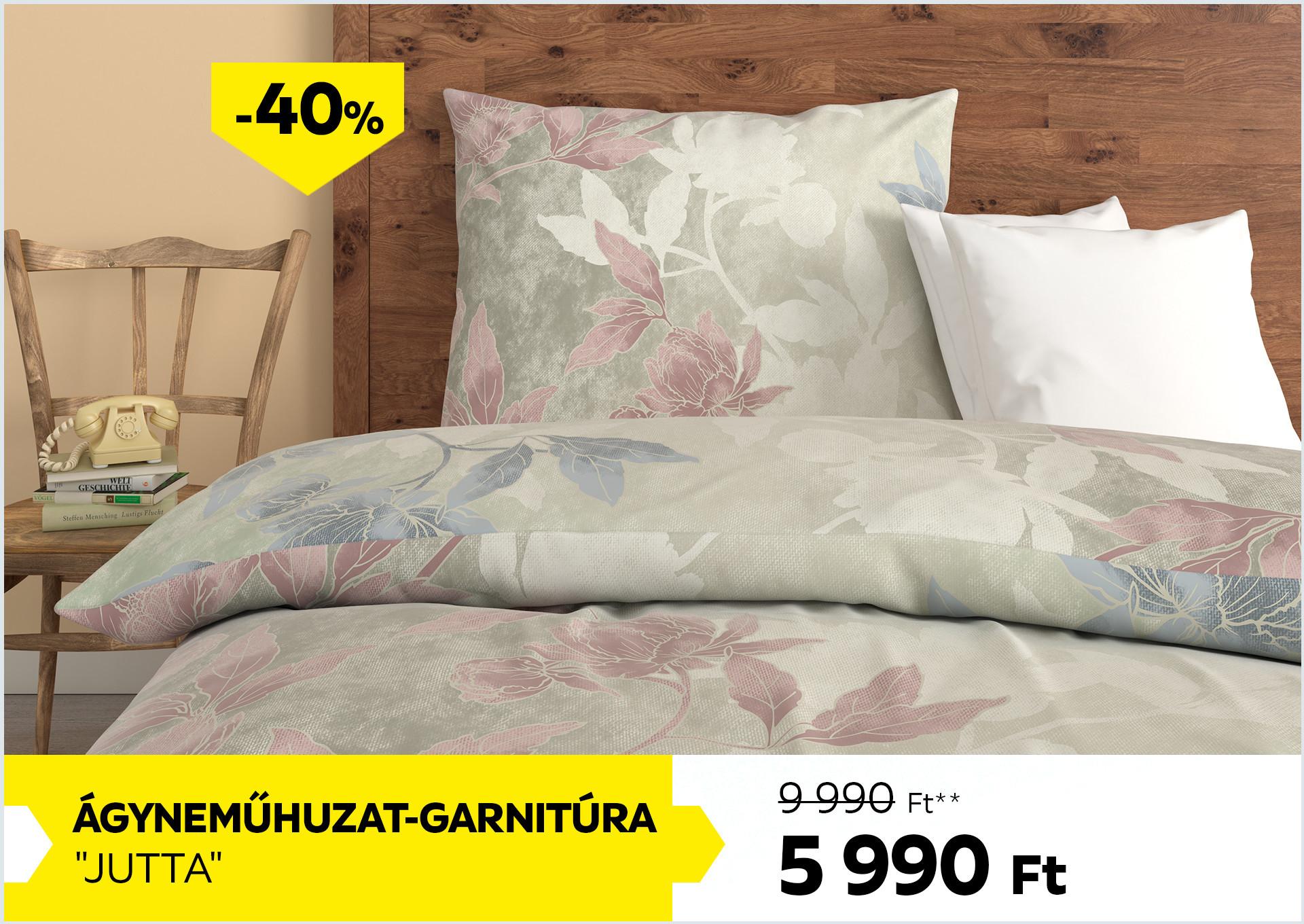 Ágyneműhuzat-garnitúra JUTTA 9990Forint helyett 5990Forint kedvezmény mértéke 40%