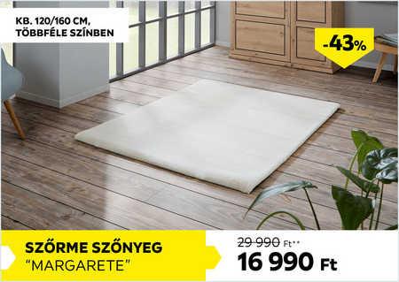 Szőrme szőnyeg kb. 120/160cm MARGARETE 29990Forint helyett 16990Forint kedvezmény mértéke 43%