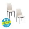 Stuhl Ratford - Beige/Schwarz, LIFESTYLE, Textil/Metall (44/96/58cm) - Livetastic