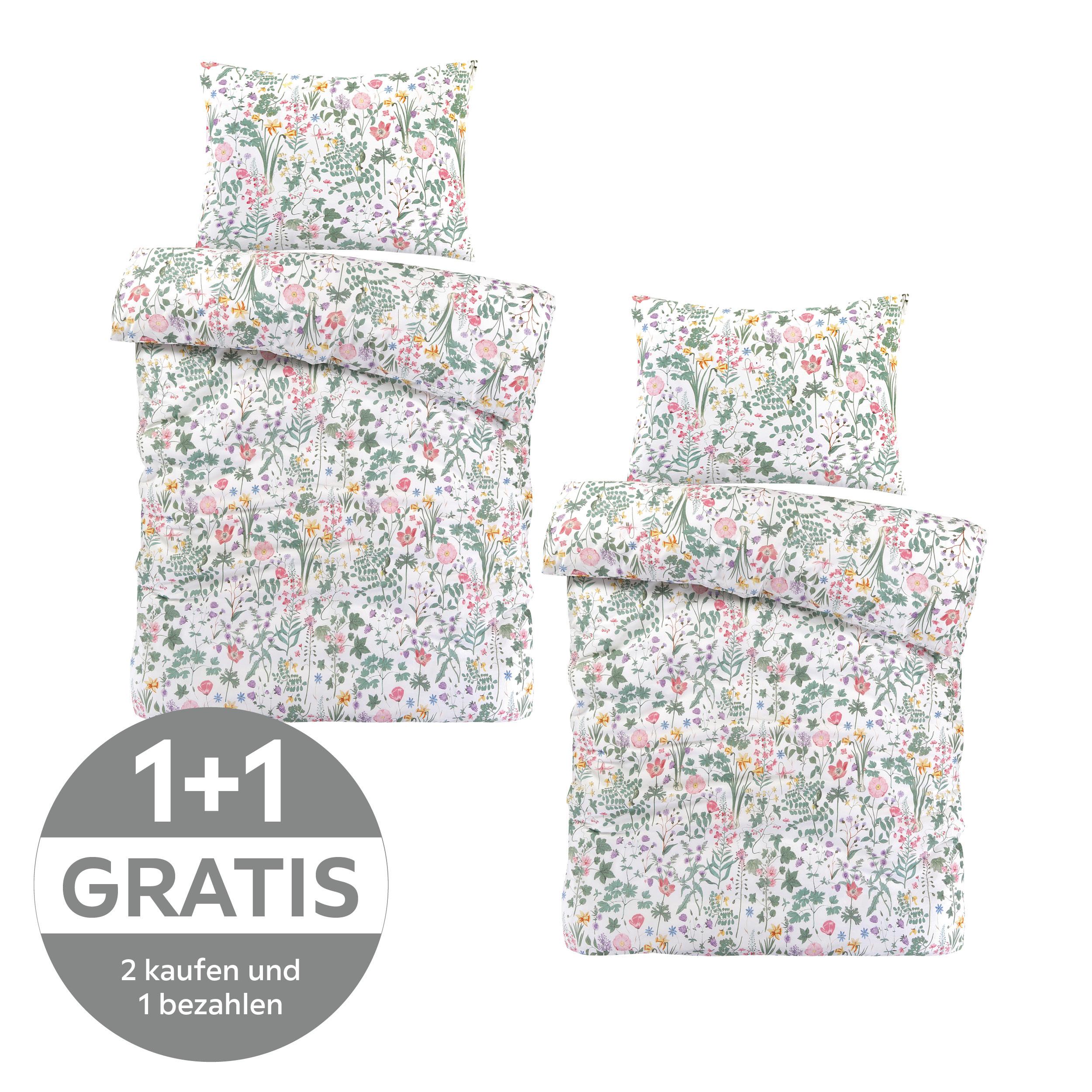 Bettwäsche Viola - Pink/Pastellblau, MODERN, Textil (140/200null) - Luca Bessoni