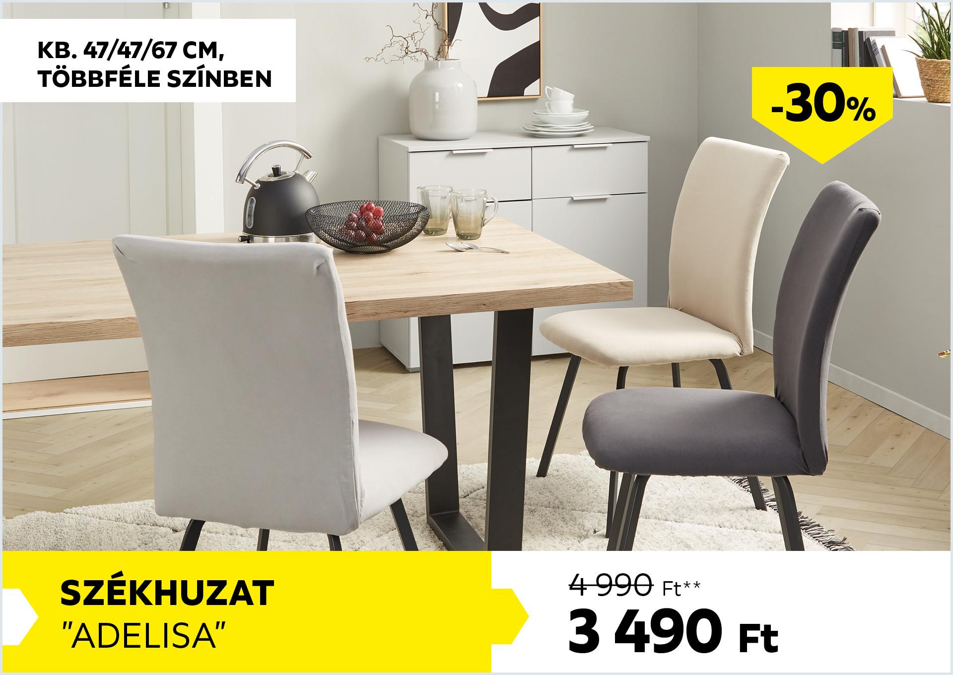 Székhuzat kb. 47/47/67cm ADELISA 4990Forint helyett 3490Forint kedvezmény mértéke 30%