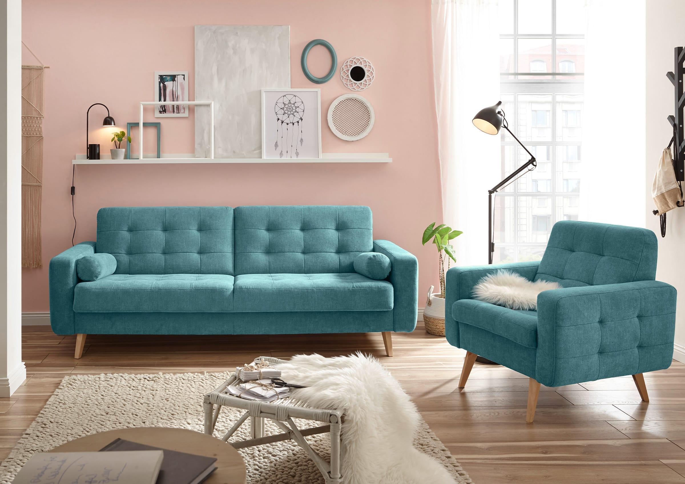 Wohnzimmer in Pastell-Tönen