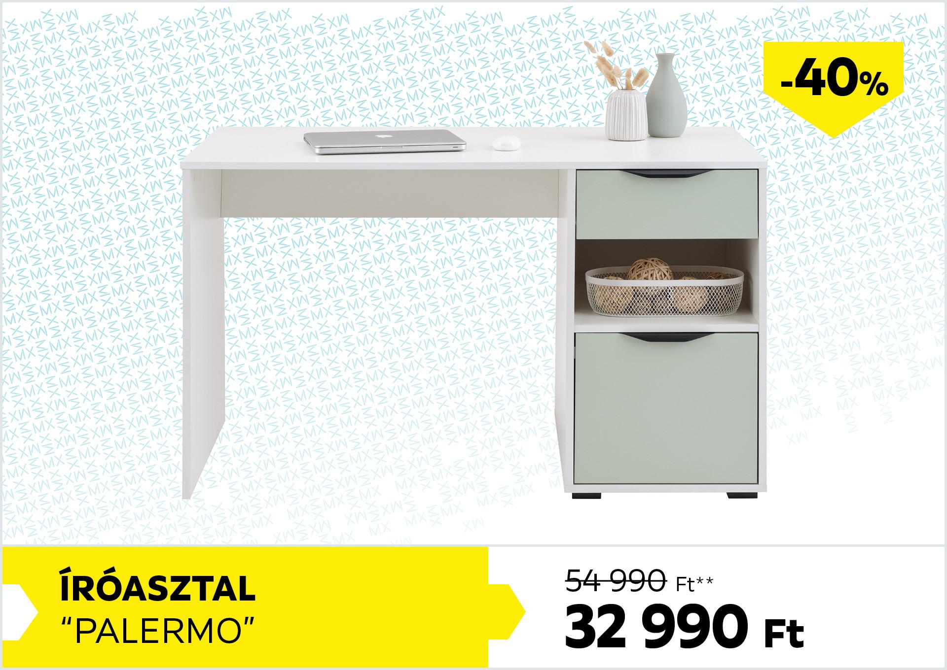 Íróasztal Palermo 54990Forint helyett 32990Forint kedvezmény mértéke 40%