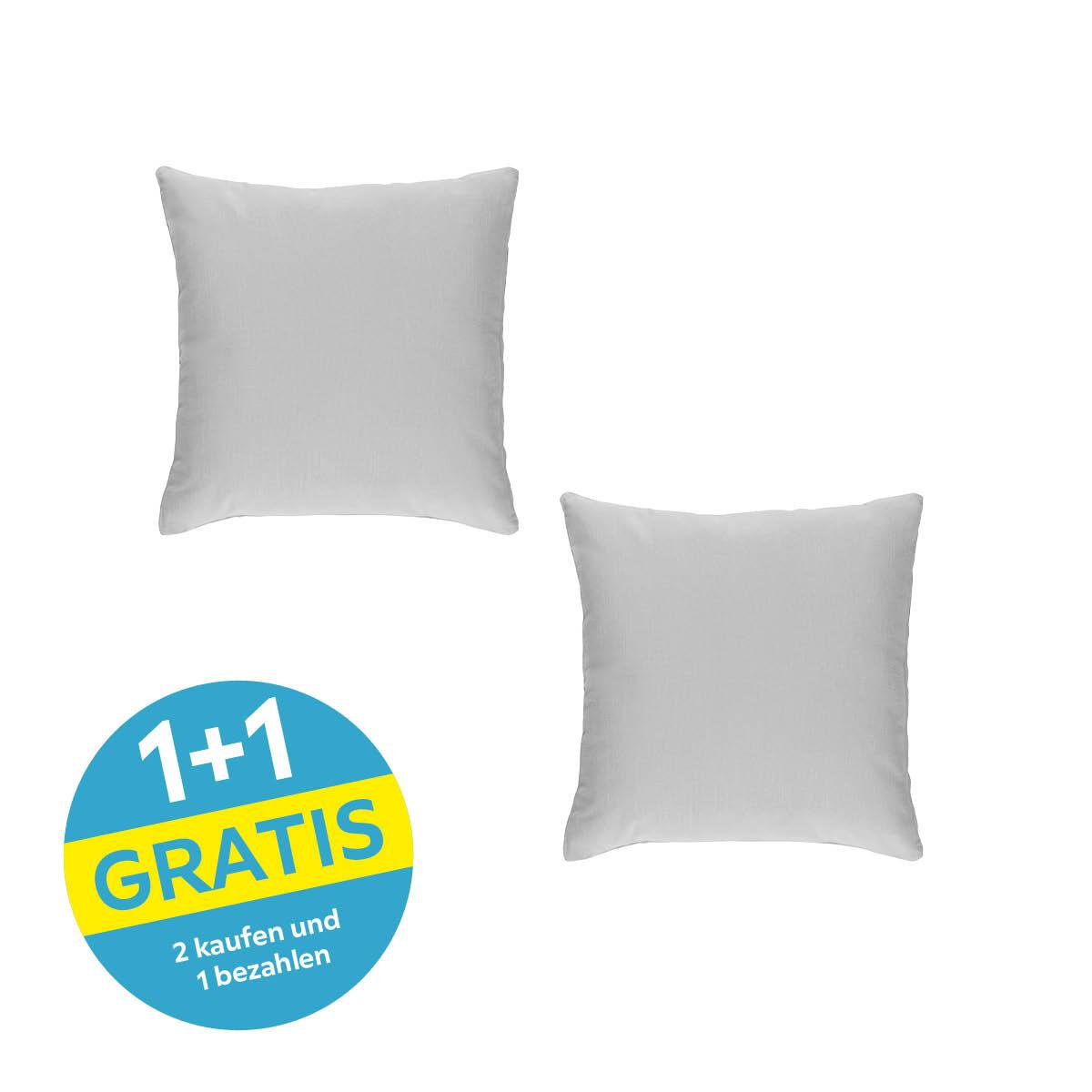Zierkissen Lianna - Silberfarben, MODERN, Textil (40/40cm) - Luca Bessoni