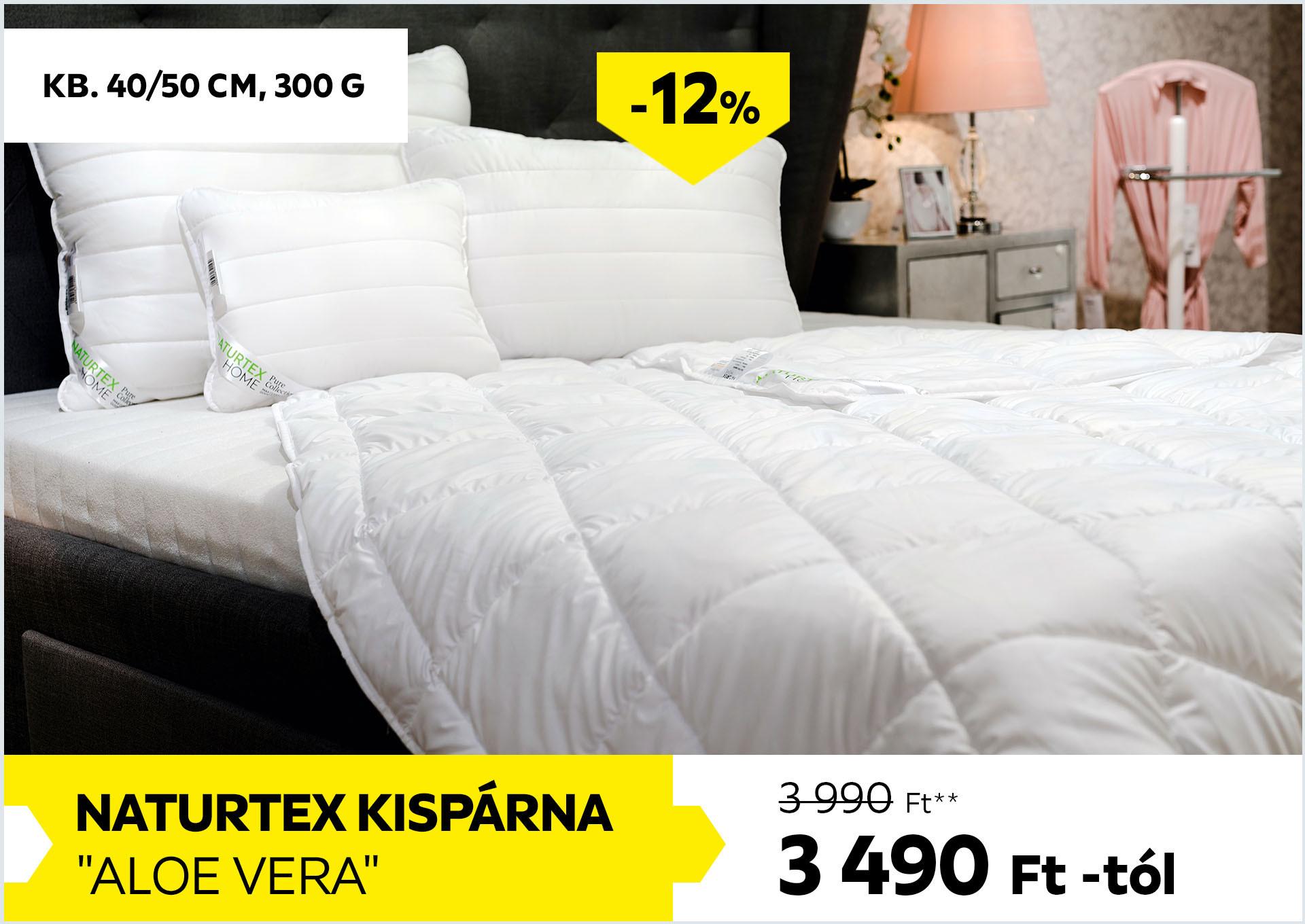 Naturtex kispárna kb. 40/50cm, 300g  ALOE VERA 3990Forint helyett 3490Forint kedvezmény mértéke 12%