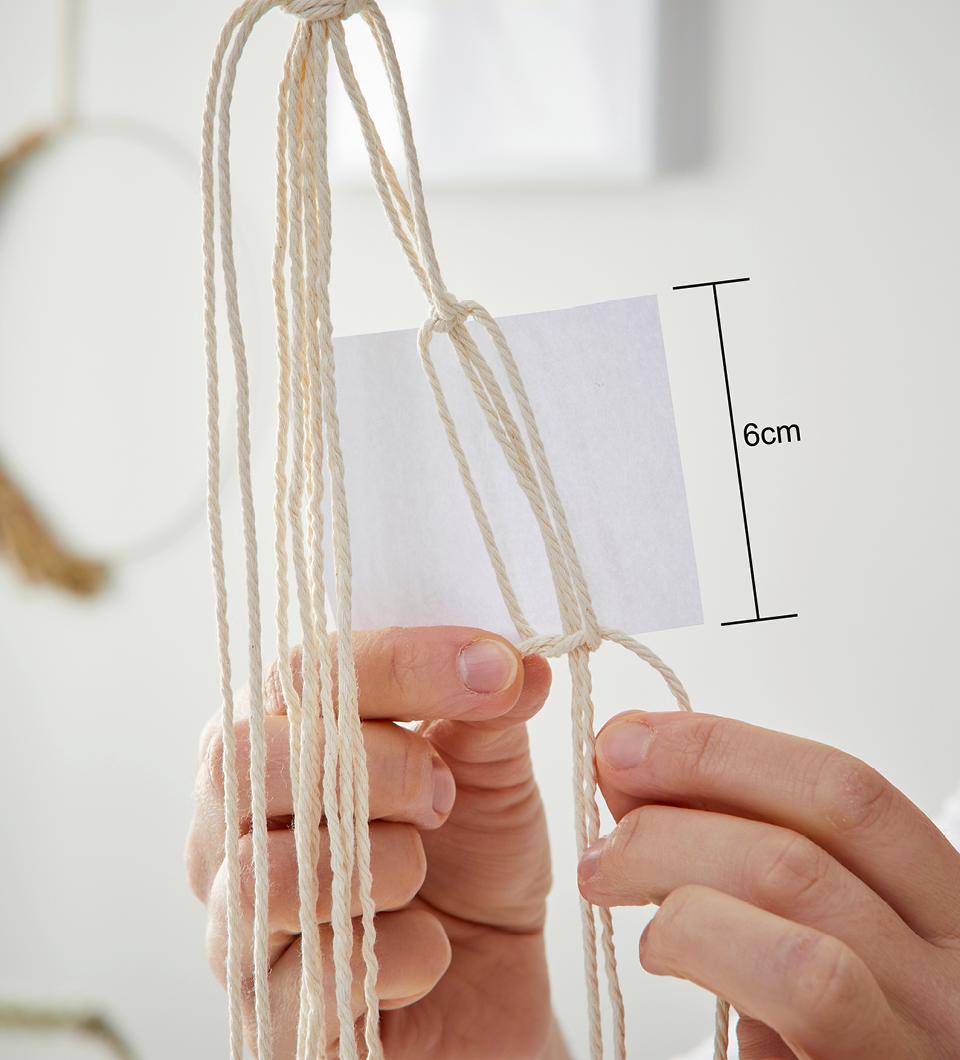 macramé závěs na květiny diy