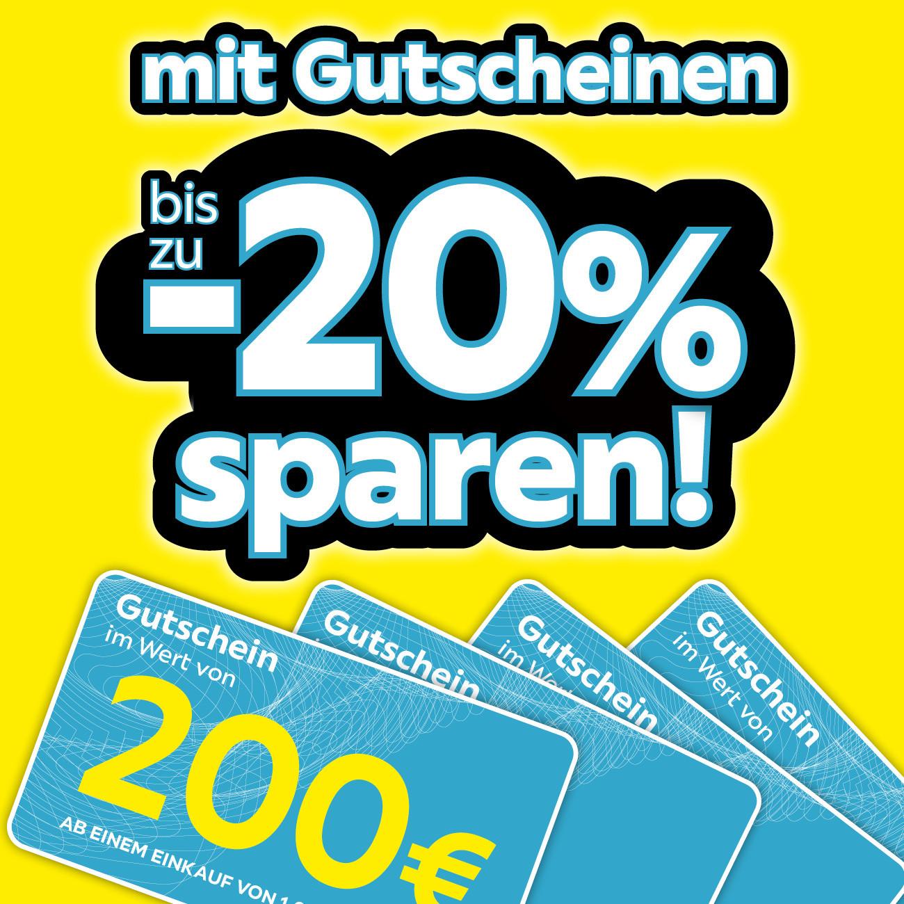 mit Gutscheinen bis zu -20% sparen!