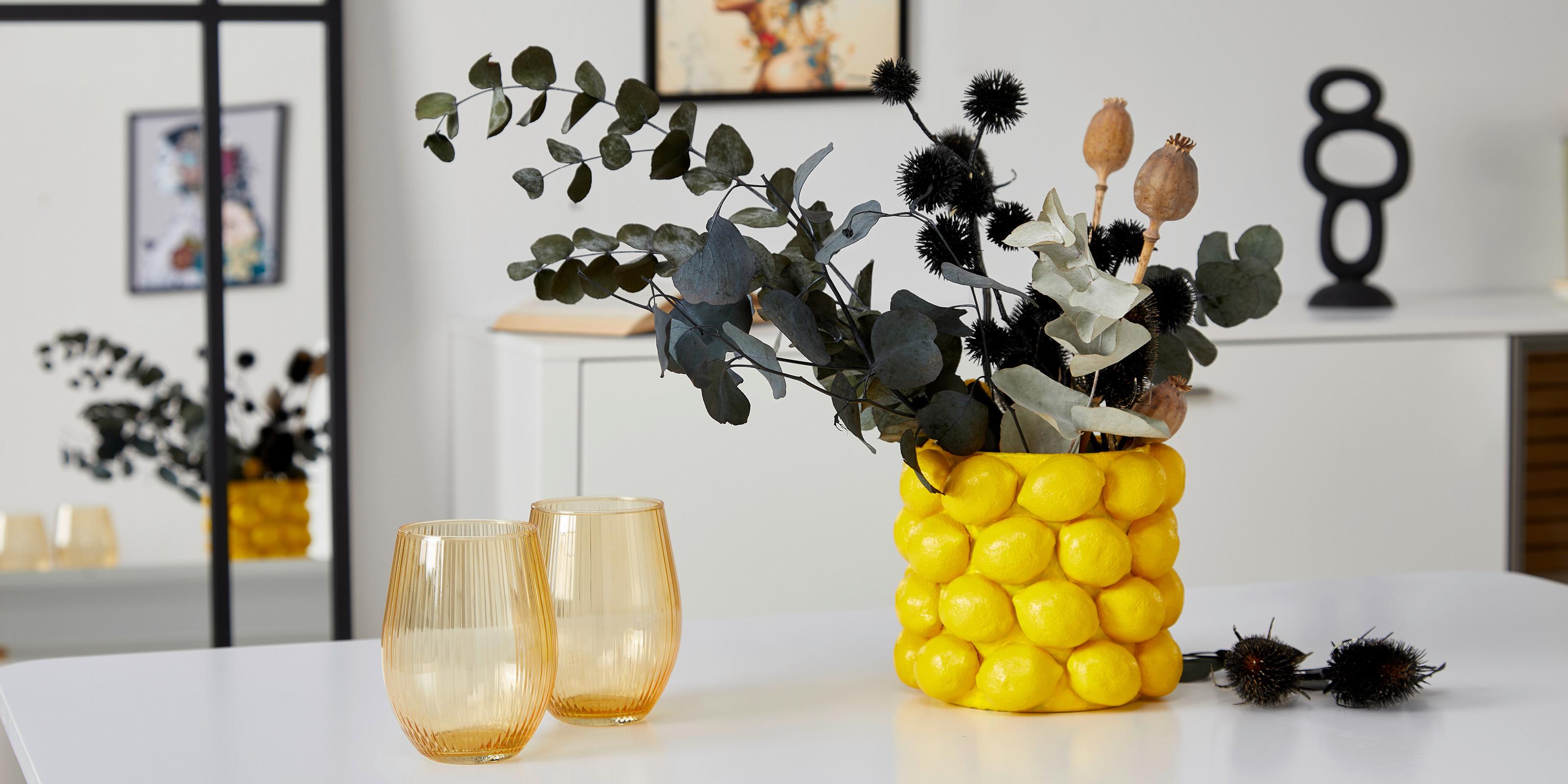 DIY citrónová váza, top dekorácia na leto