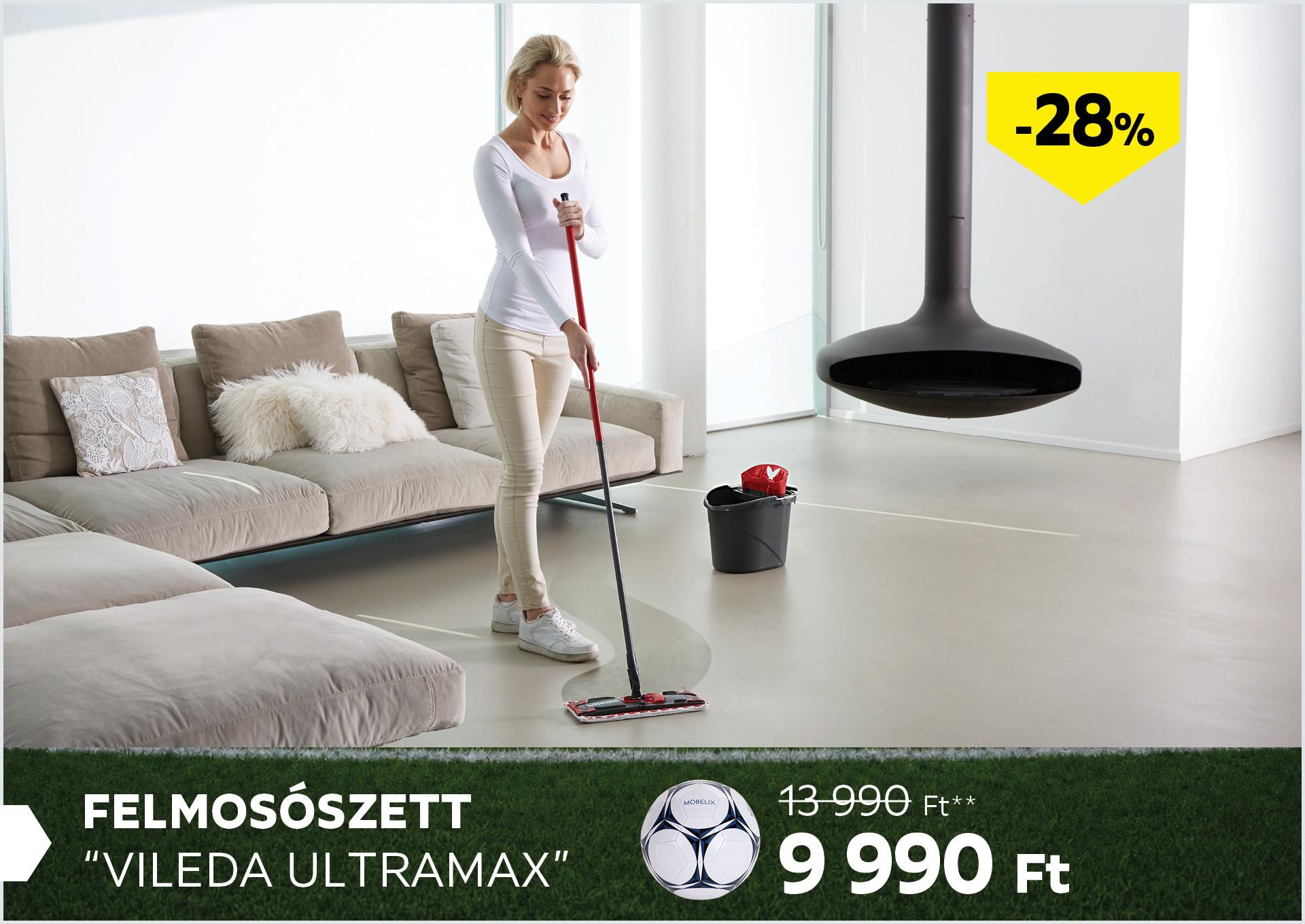 Felmosószett VILEDA ULTRAMAX 13990Forint helyett 9990Forint kedvezmény mértéke 28%