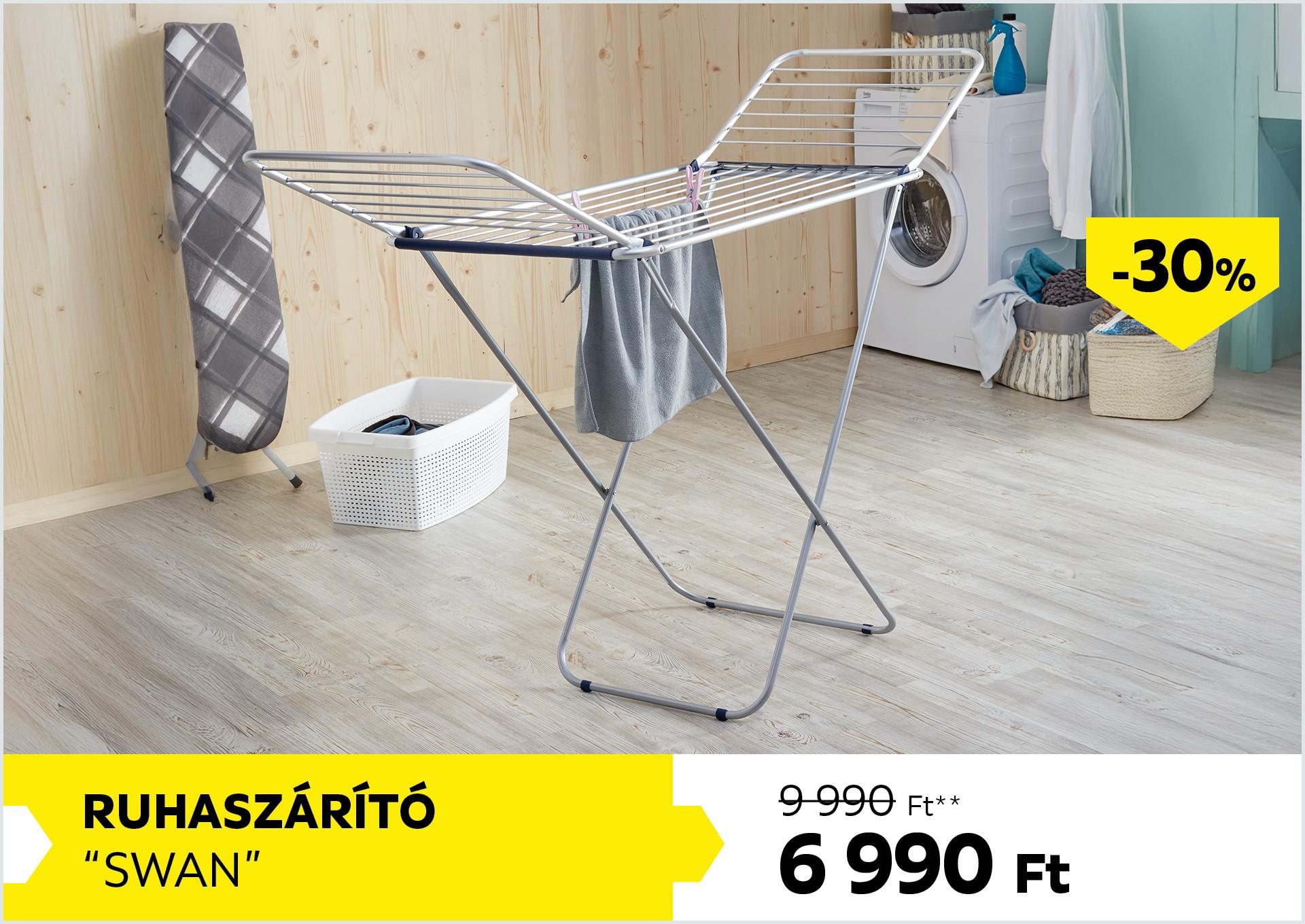 Ruhaszárító SWAN 9990Forint helyett 6990Forint kedvezmény mértéke 30%