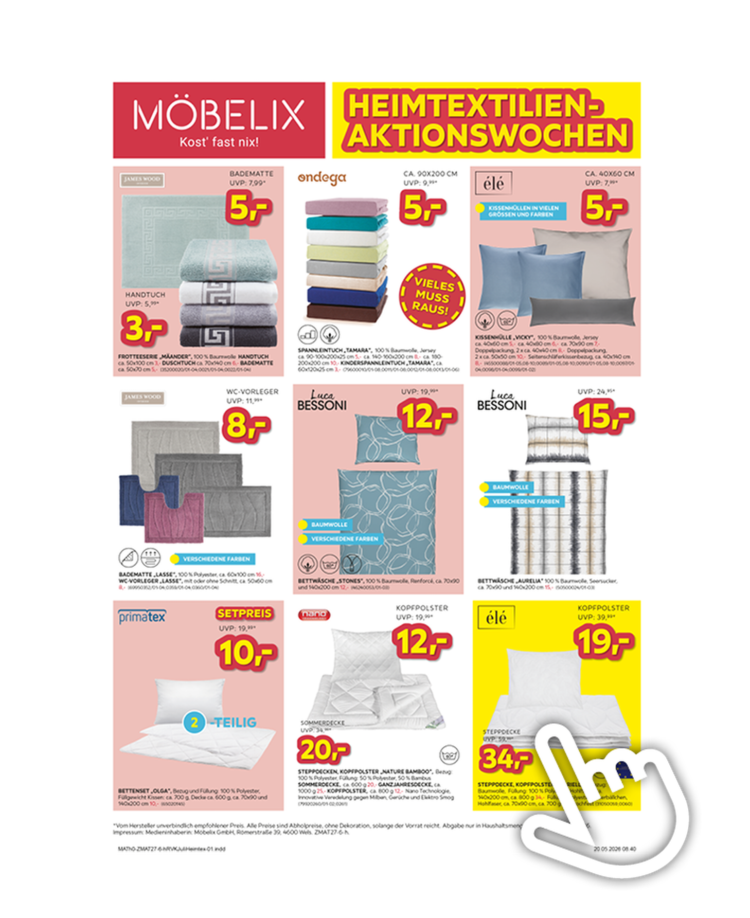 Heimtextilien Aktionswochen Prospekt Beilage