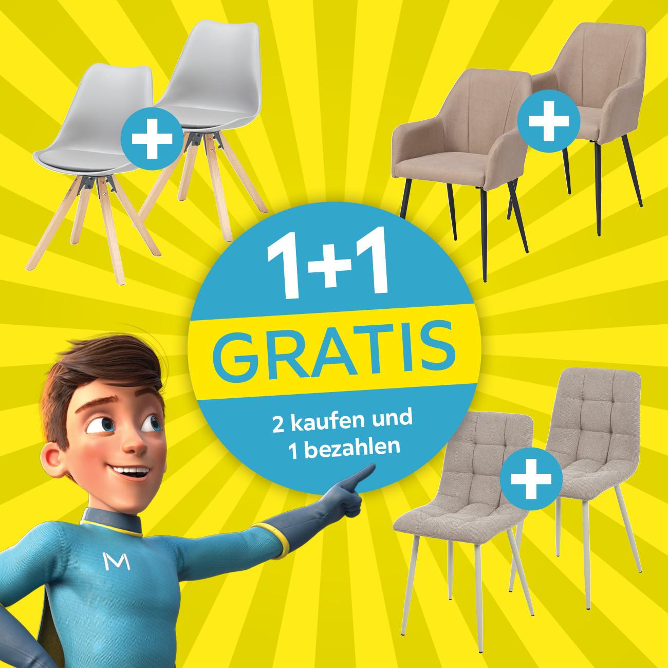 1+1 Gratis 2 kaufen und 1 bezahlen