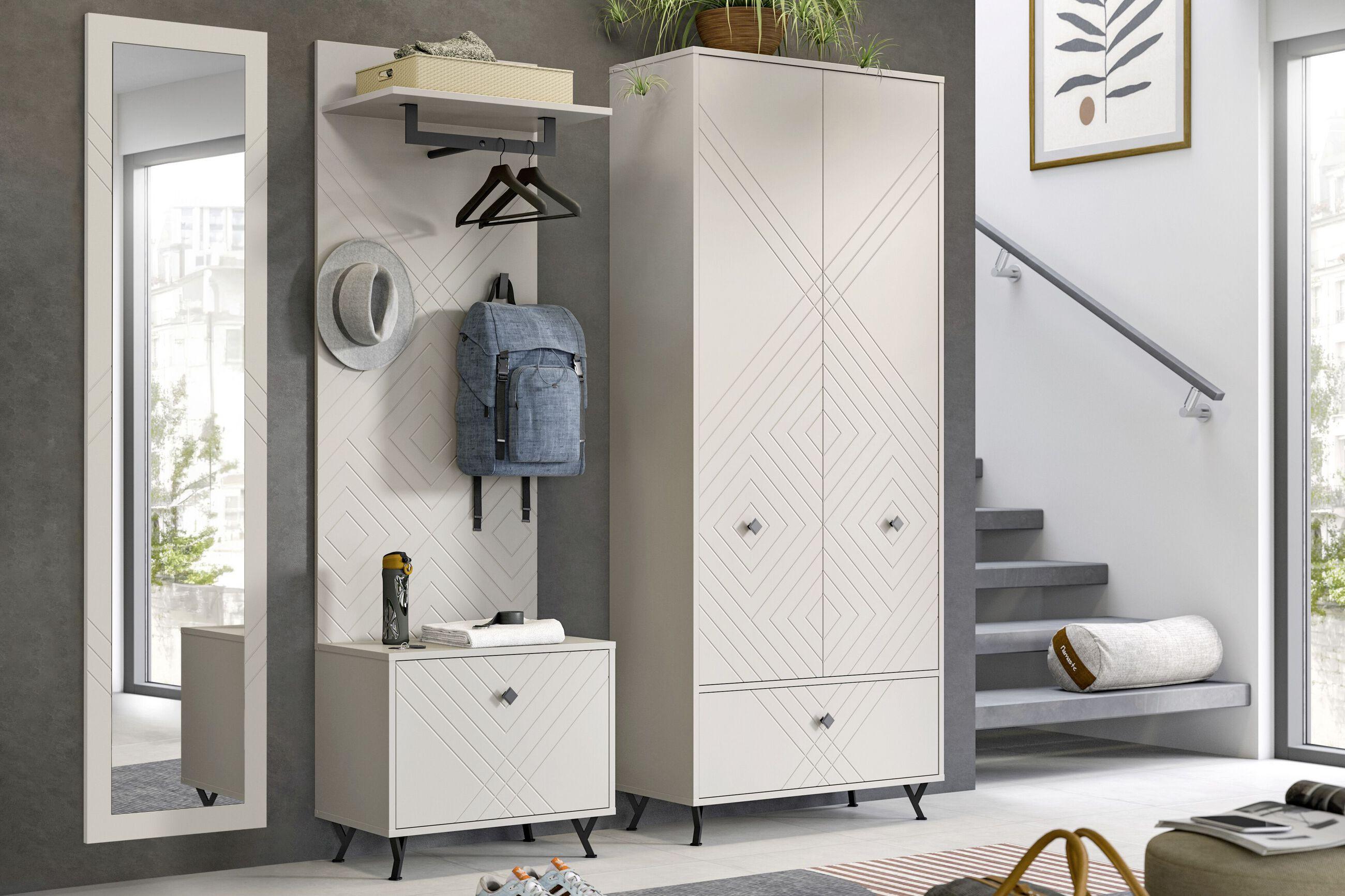 Günstiger Ganzkörperspiegel in Sandbeige