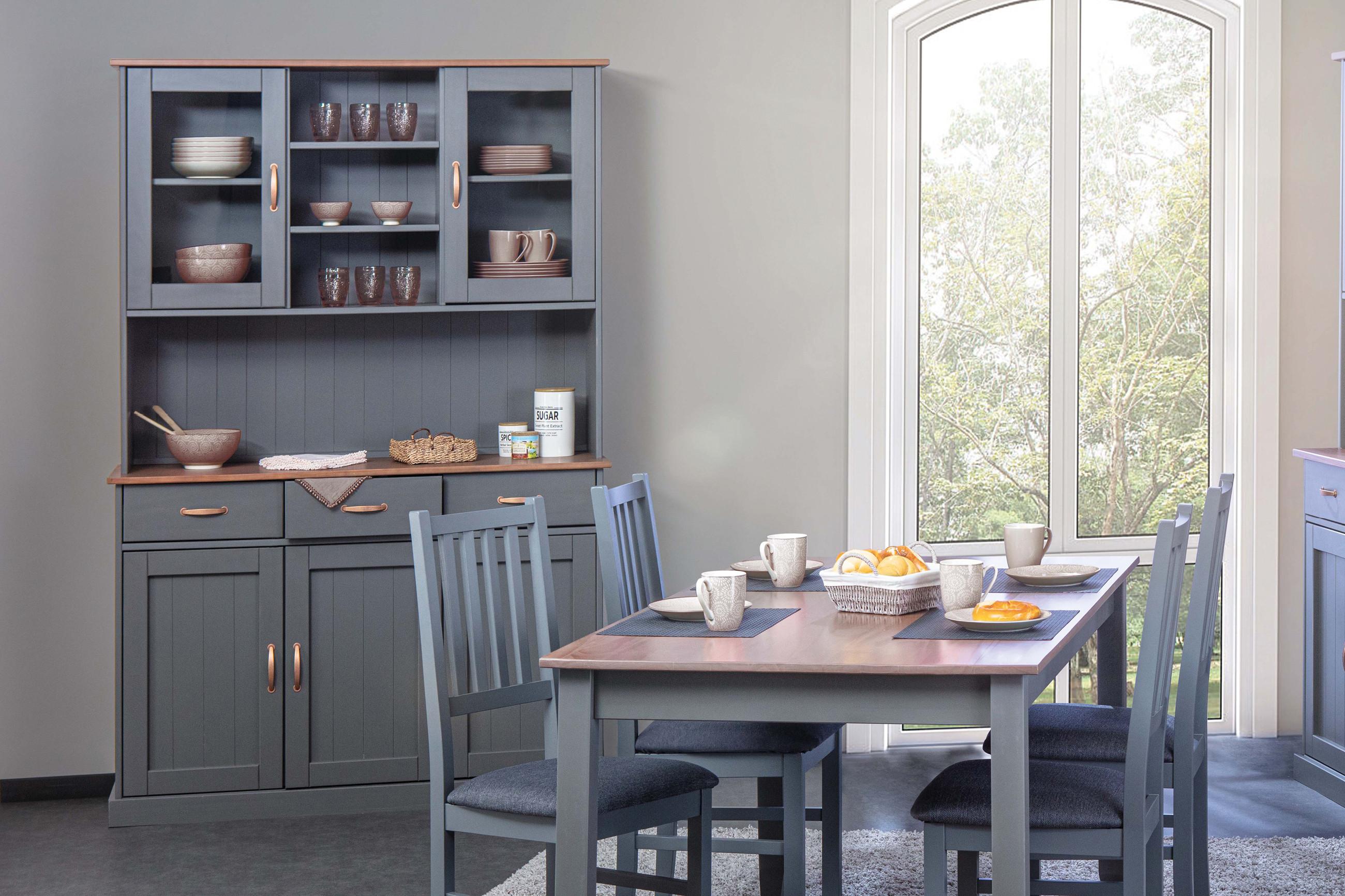 Massiver Buffetschrank in Grau