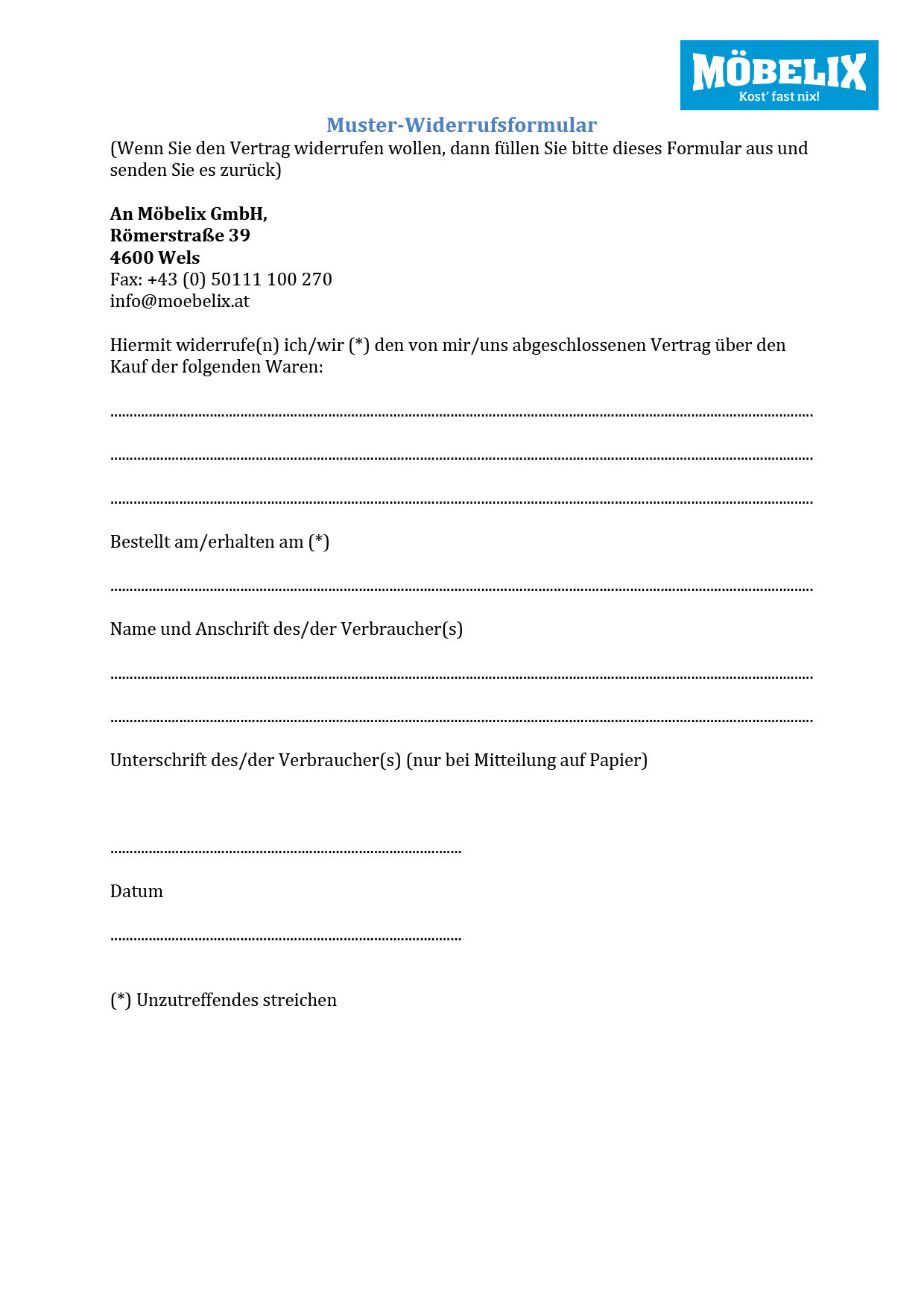 Rückgabe Möbelix möbelix Rückgabe Möbelix möbelix