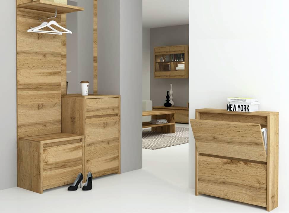 Garderobenmöbel aus Holzfurnier
