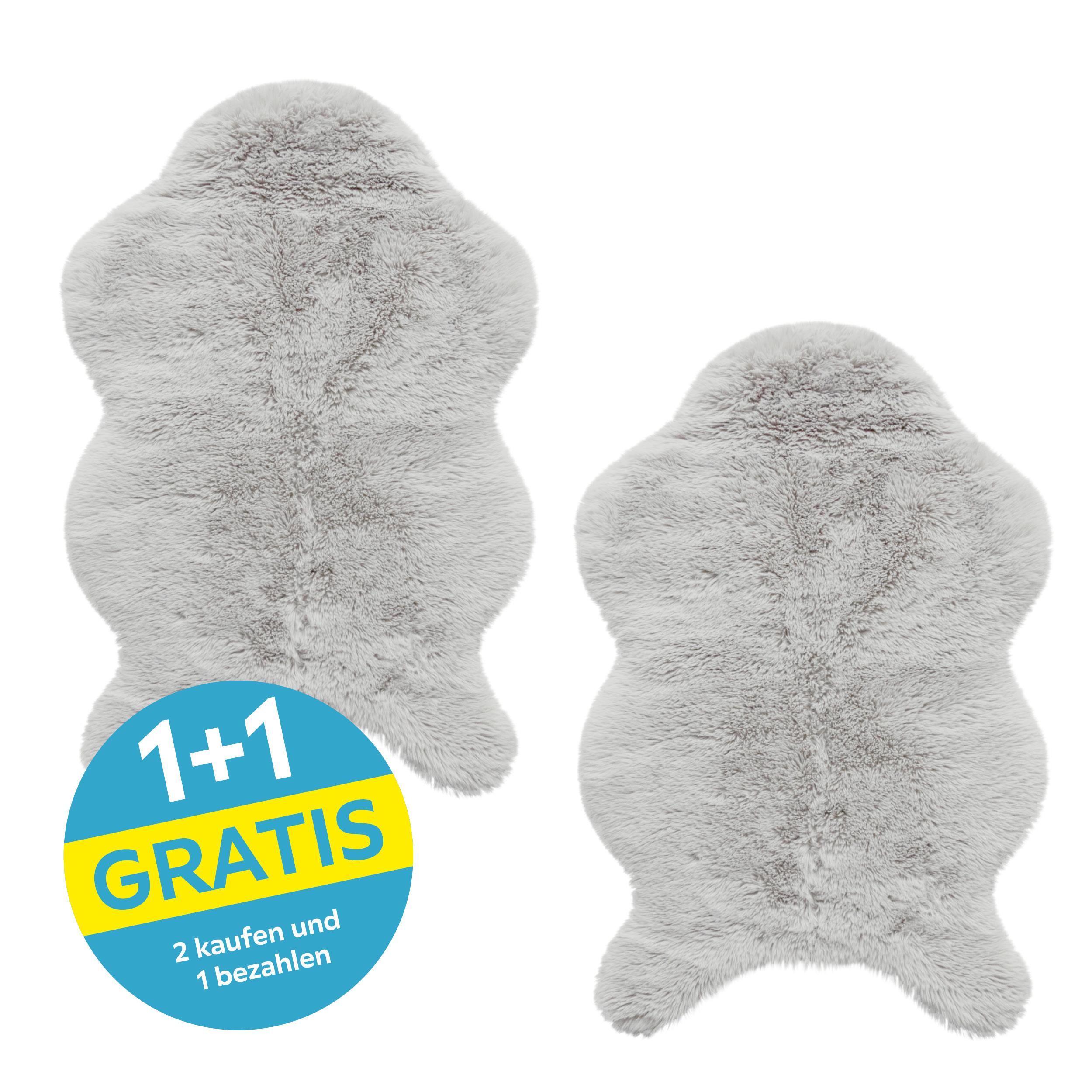 Kunstfell, Silber, Flor: 35mm Arktos - Silberfarben/Hellgrau, ROMANTIK / LANDHAUS, Textil (60/90cm) - James Wood