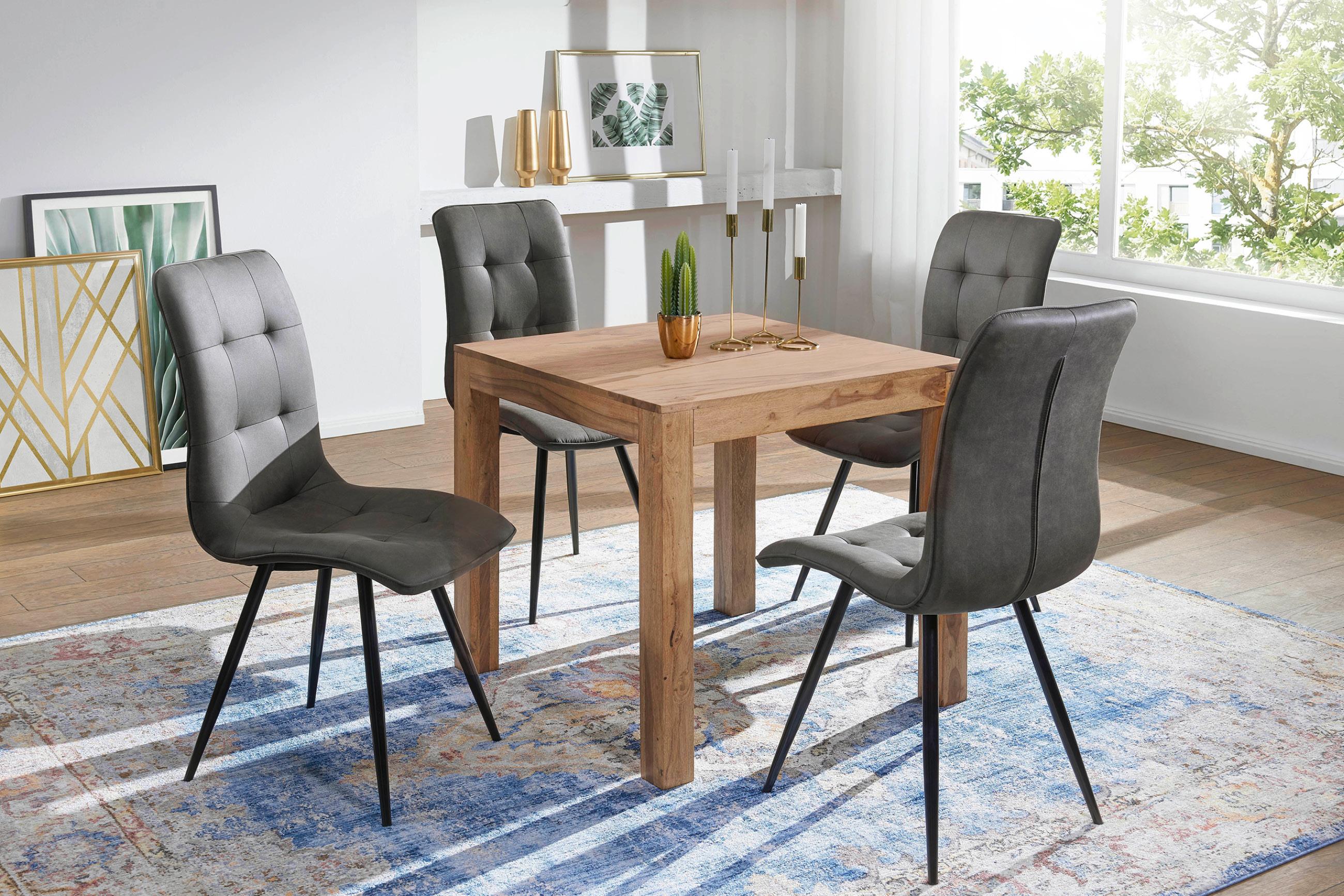 Quadratischer Esstisch aus Akazienholz