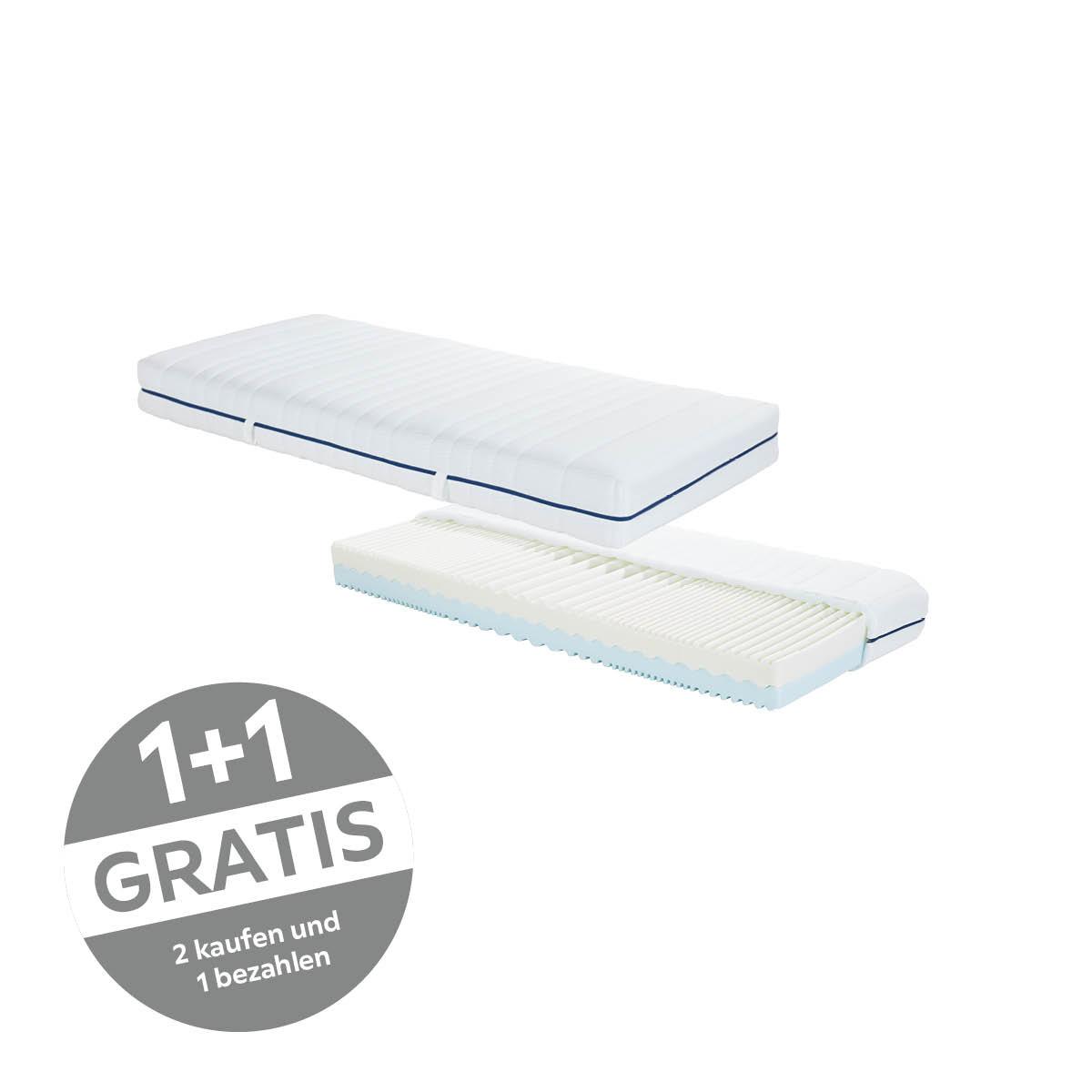 Komfortschaummatratze Somnia 90x200cm H2+h3 - Weiß, Textil (90/200cm)