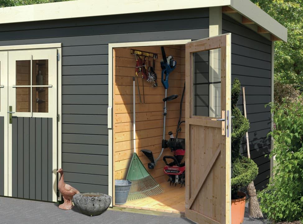Gartenhaus mit offener Tür