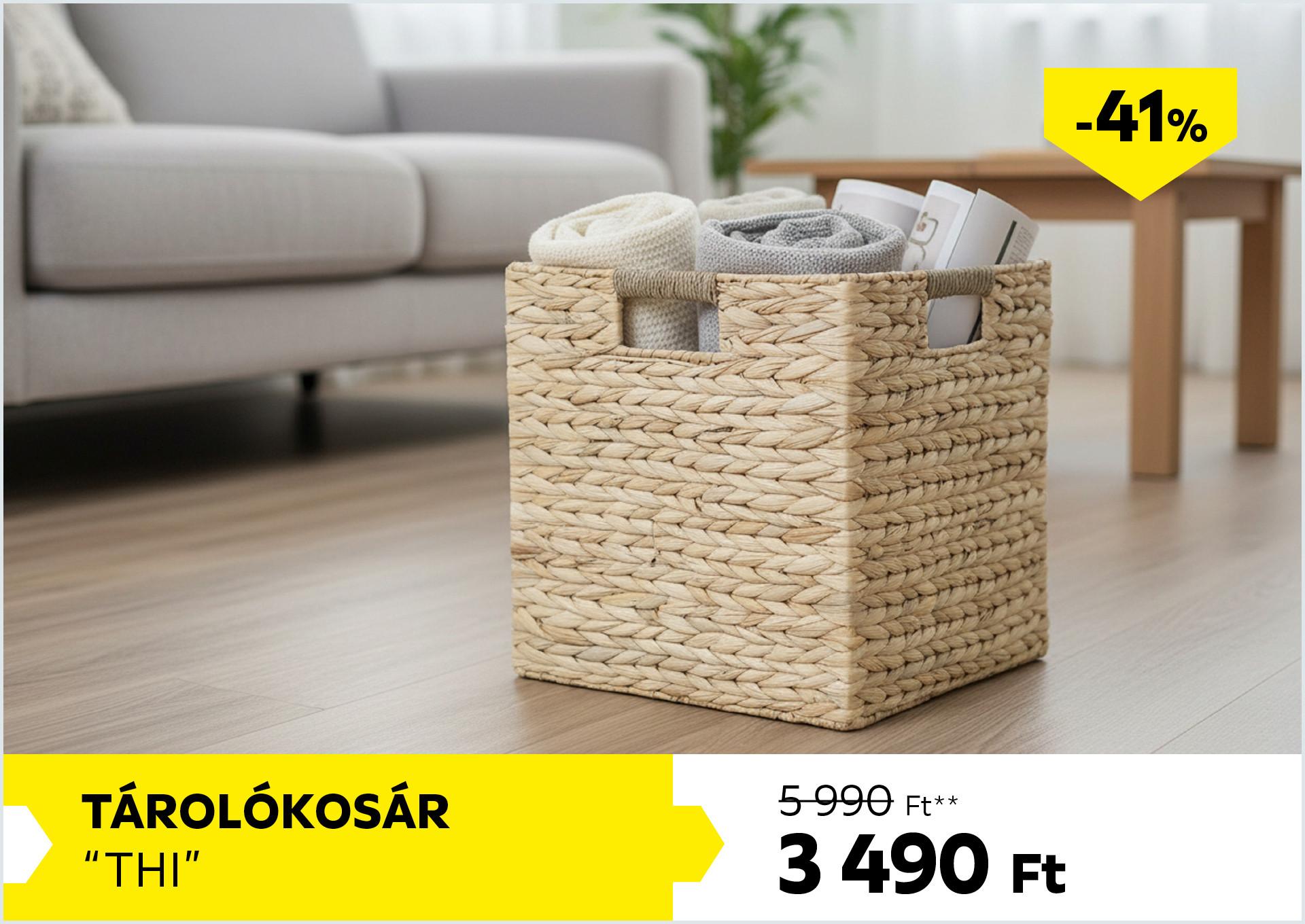 Tárolókosár THI 5990Forint helyett 3490Forint kedvezmény mértéke 41%