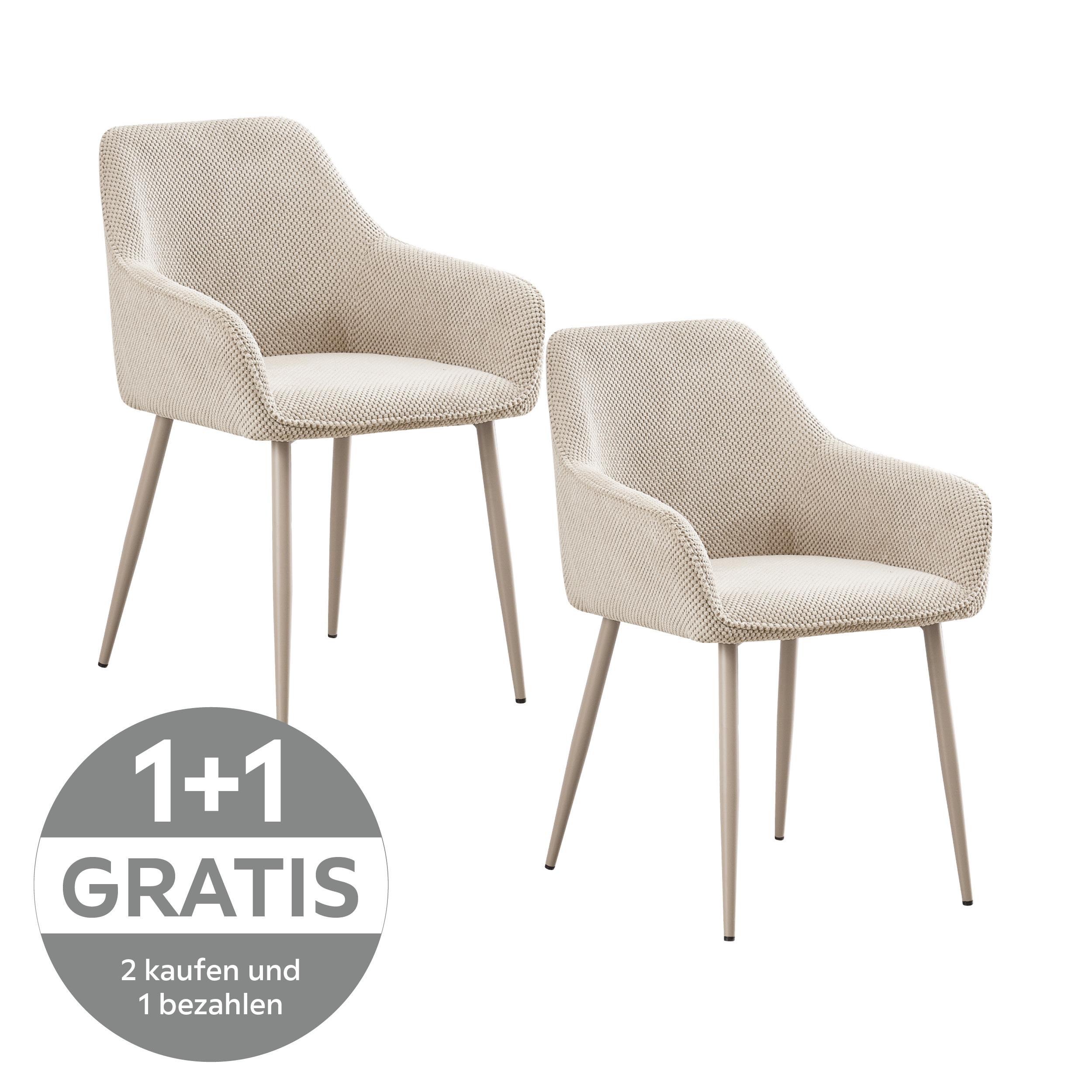 Armlehnstuhl Cora Creme gepolstert