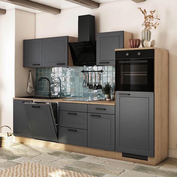 malá moderná kuchyňa dub / antracit