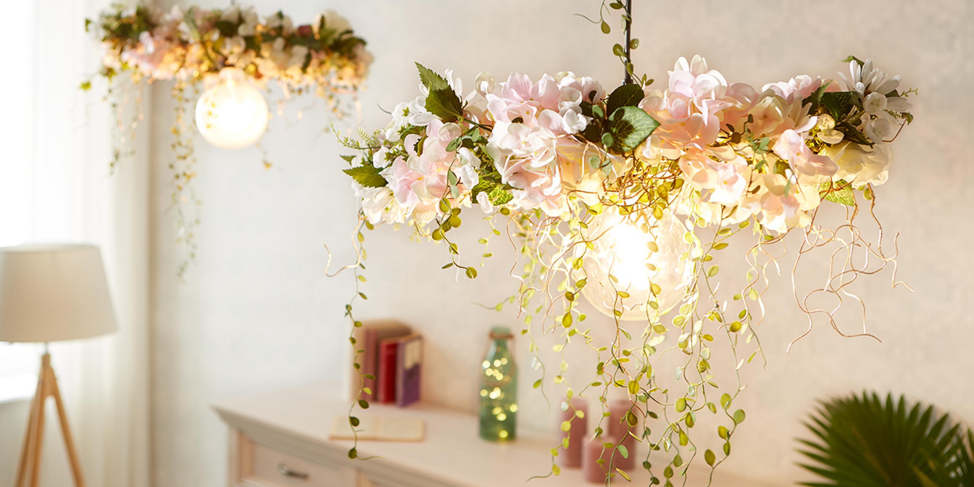 Květinová lampa DIY
