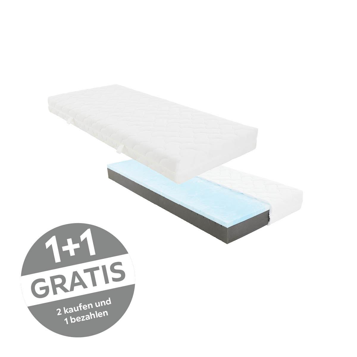 Matratze Moava, Lf: 90x200 cm - Weiß, Textil (90/200cm) - Primatex